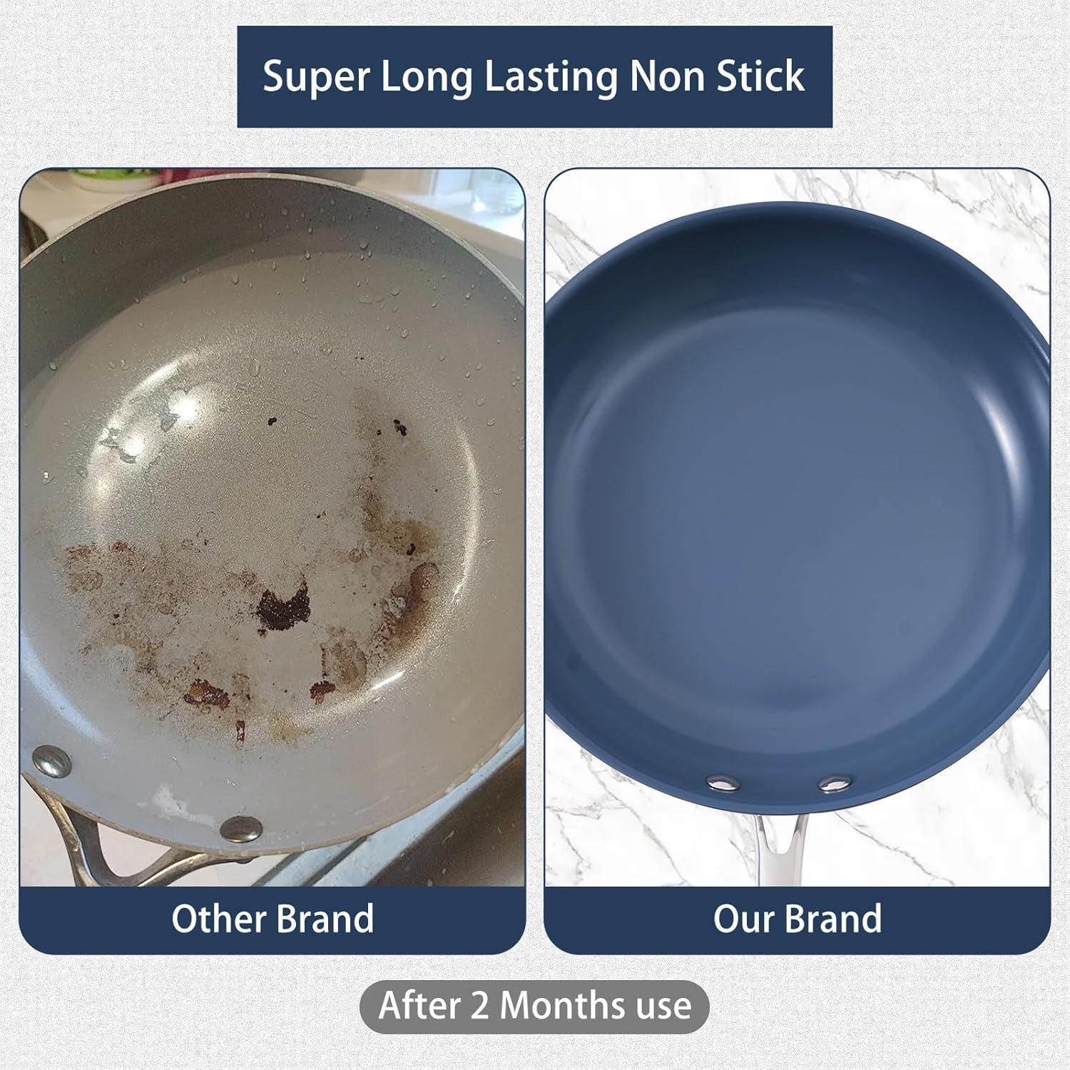 Sartén Antiadherente 20 cm Ephaclad Acero Inoxidable Azul