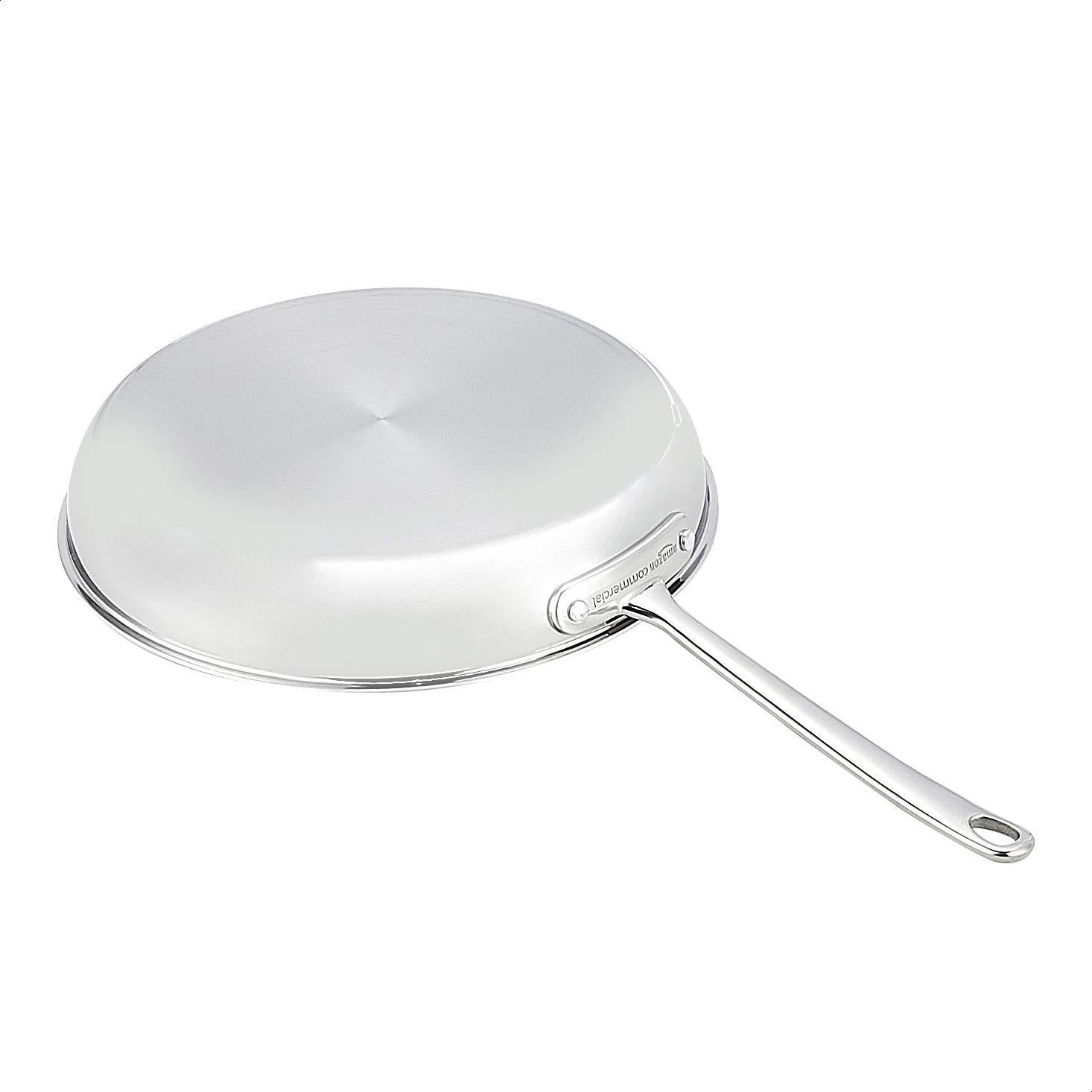 Sartén de Acero Inoxidable 30.48 cm Amazon Basics Tres Capas