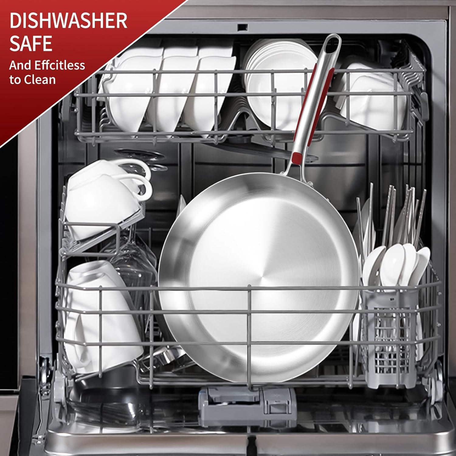 Sartén Grande Inqibee 14" Acero Inoxidable con Tapa y Mango