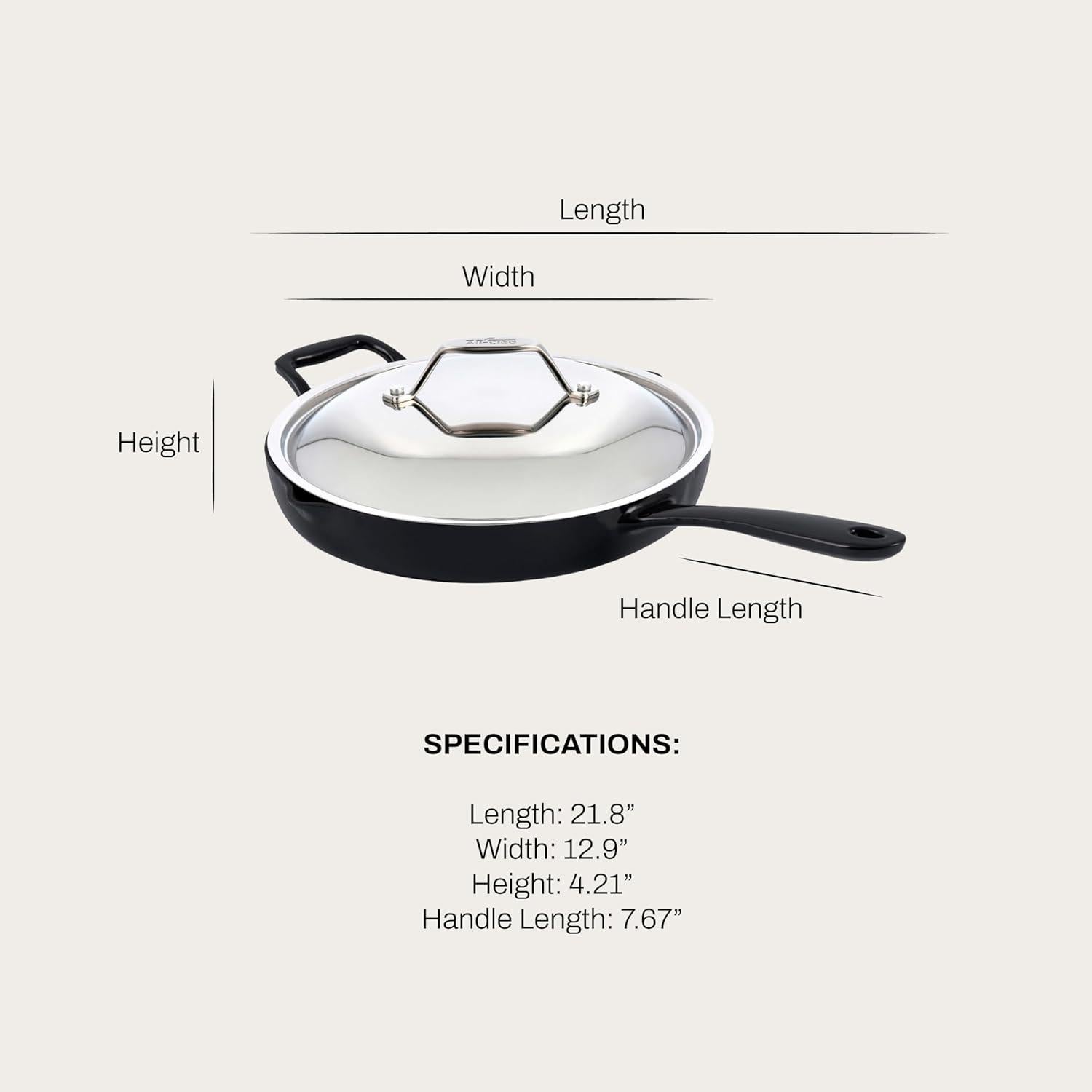 Sartén de Hierro Fundido All-Clad 30.48 cm con Tapa Esmaltada