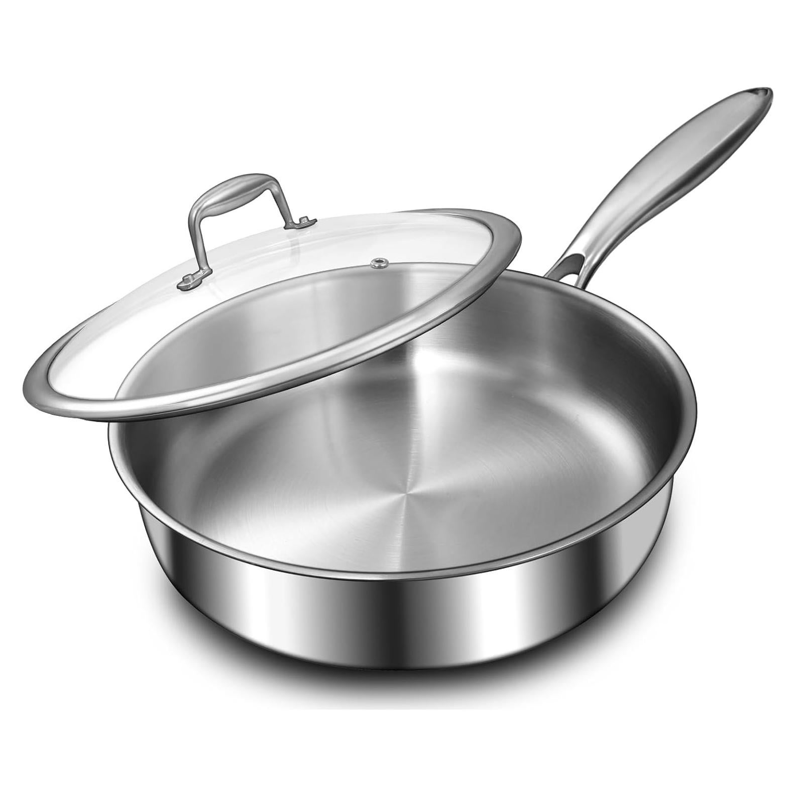 Sartén Profunda EWFEN de Acero Inoxidable 30 cm con Tapa