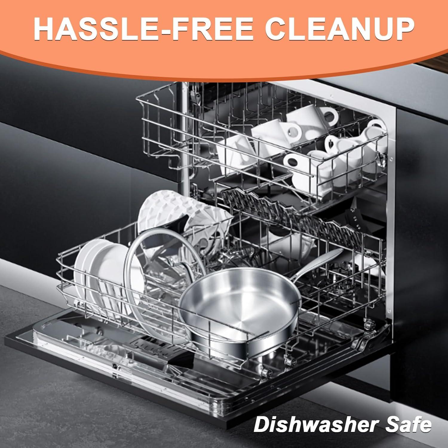 Sartén Profunda EWFEN de Acero Inoxidable 30 cm con Tapa