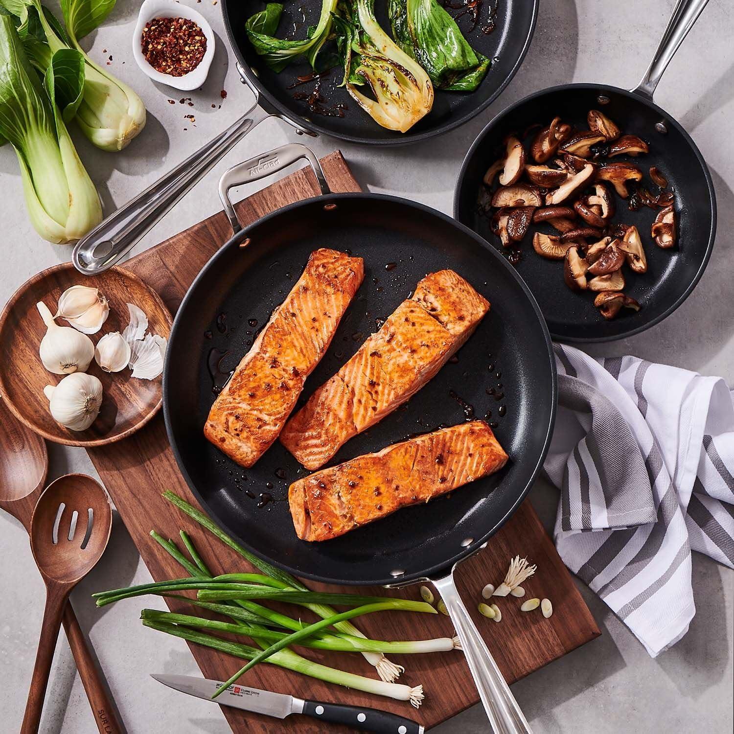 Juego de sartenes antiadherentes All-Clad 3 piezas 28 cm