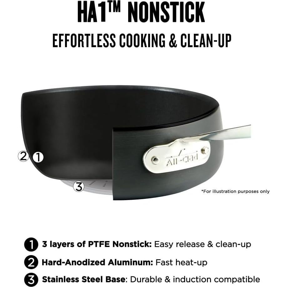 Asador All-Clad HA1 Antiadherente 33x41 cm Negro