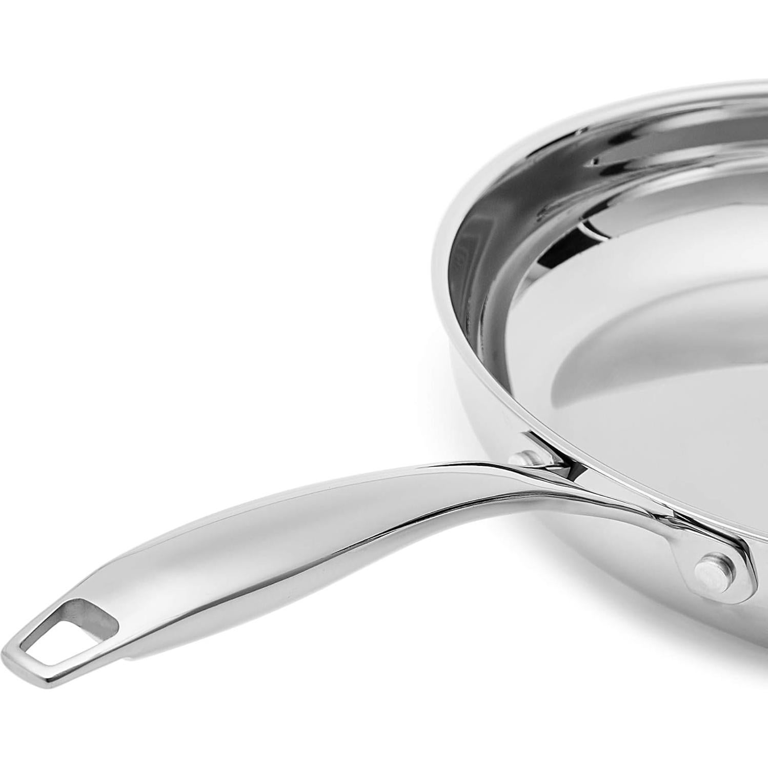 Juego de Sartenes de Acero Inoxidable Amazon Basics 20 y 25 cm