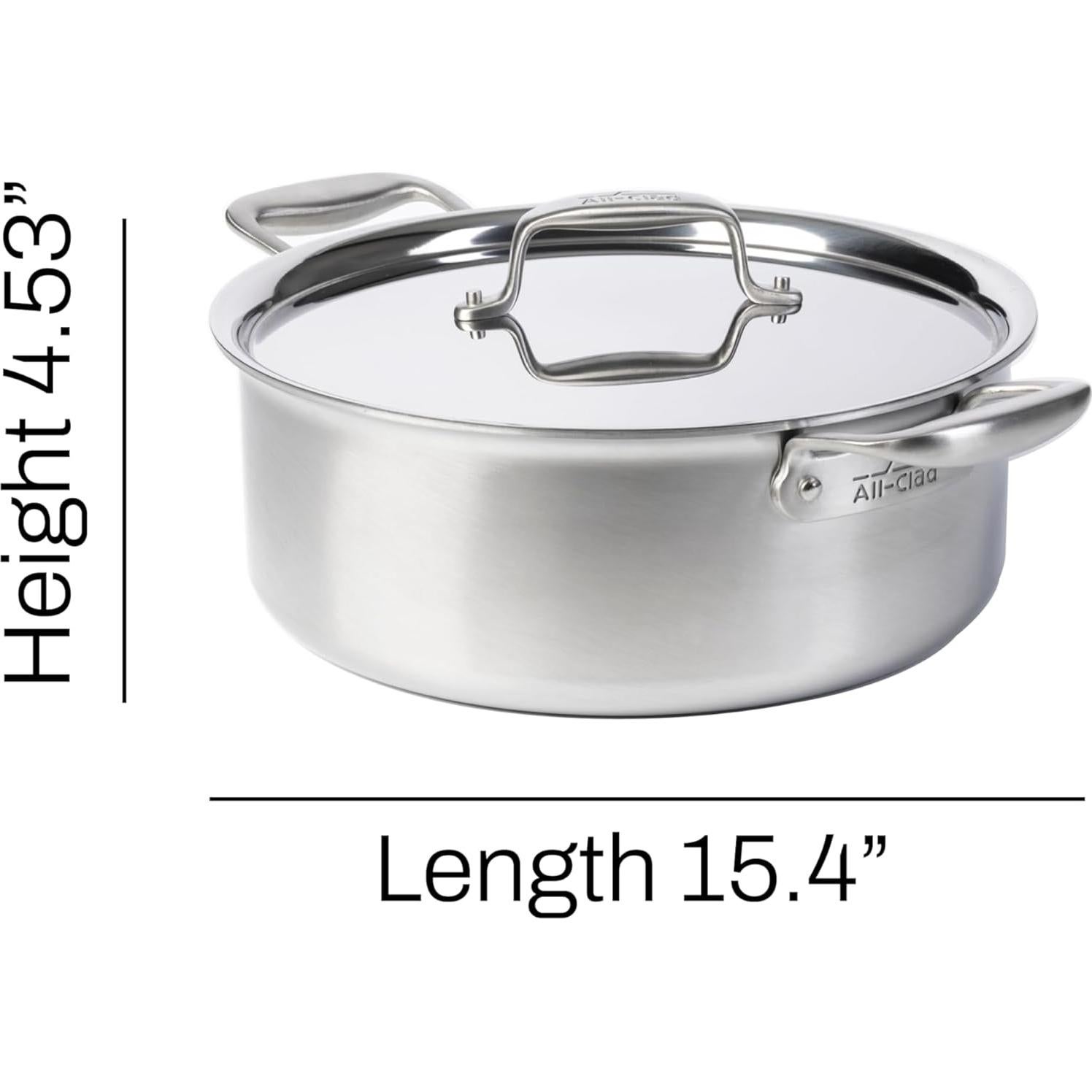 Olla de Cocción Lenta All-Clad D7, 6 Litros, Acero Inoxidable