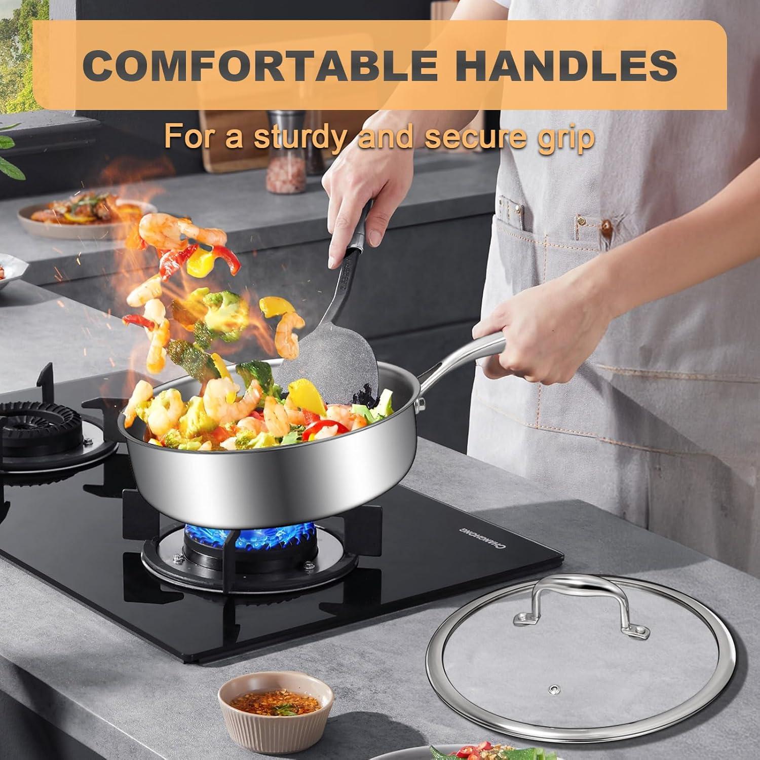 Sartén Profunda EWFEN 3QT Acero Inoxidable 10" Apta Horno