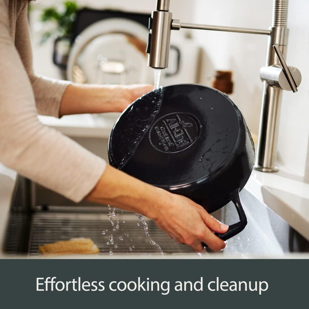 Sartén Cuadrada de Hierro Fundido All-Clad 28 cm con Trivet