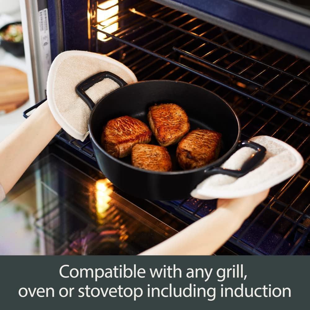 Sartén Cuadrada de Hierro Fundido All-Clad 28 cm con Trivet