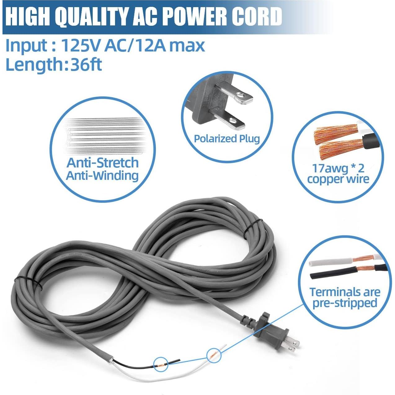 Cable de Alimentación 10.97m Shark Navigator y Rotator