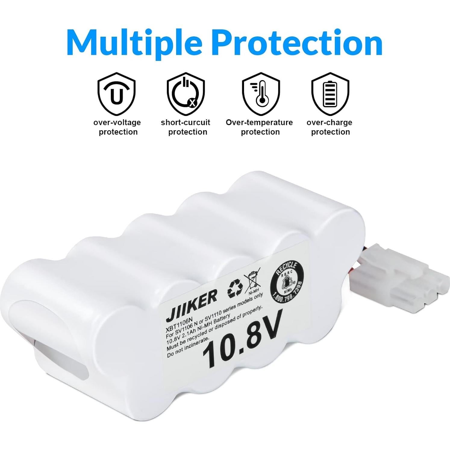 Batería de Reemplazo Shark XBT1106N 10.8V 2.1Ah Ni-MH