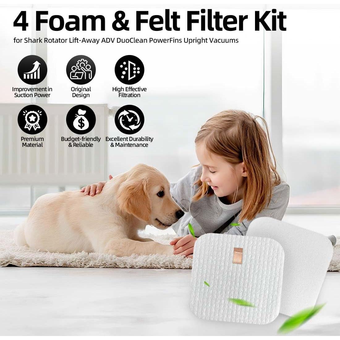 Filtros de Reemplazo para Aspiradora Shark LA502 - 4 Piezas