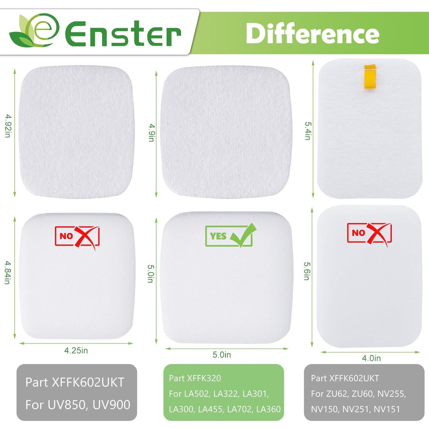 Filtros de Reemplazo Ecnaka LA502 para Aspiradora Shark Rotator