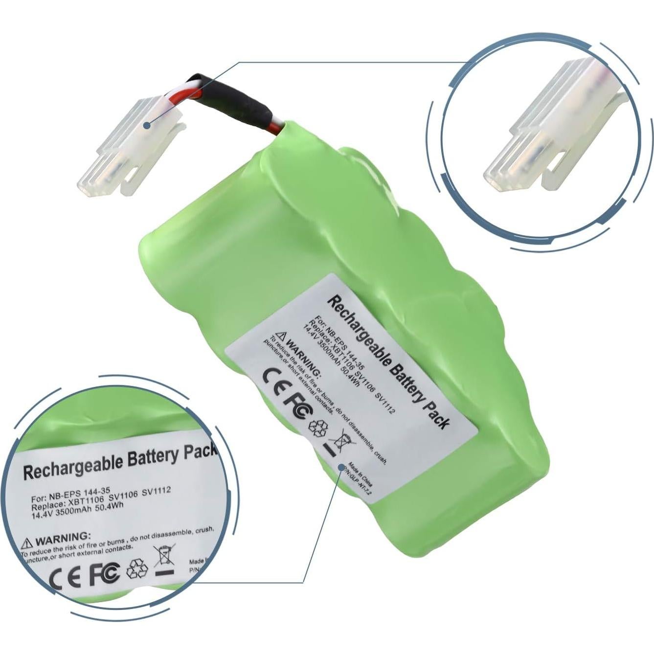 Batería Reemplazo 14.4V 3500mAh Dutyone para Aspiradora Shark