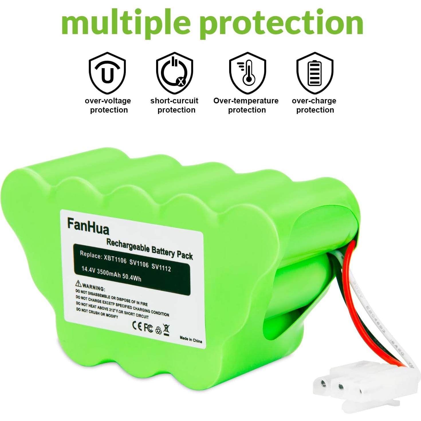 Batería Ni-MH 14.4V 3.5Ah Fanhua para Aspiradora Shark