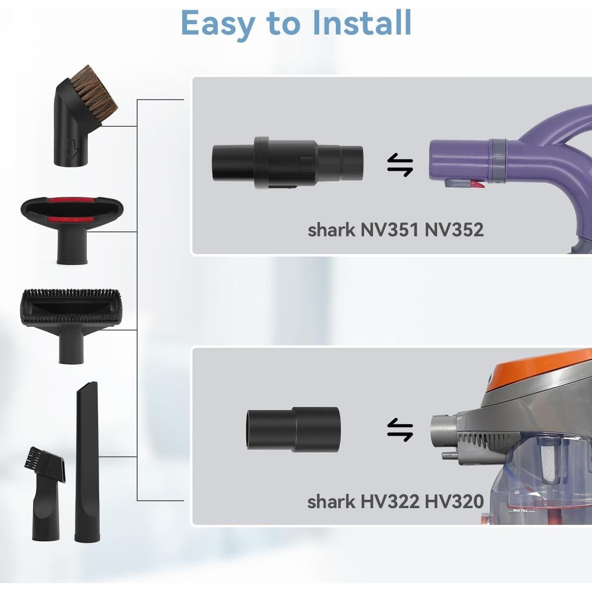 Juego de Accesorios de Aspiradora QRUIHC para Shark NV360 NV352