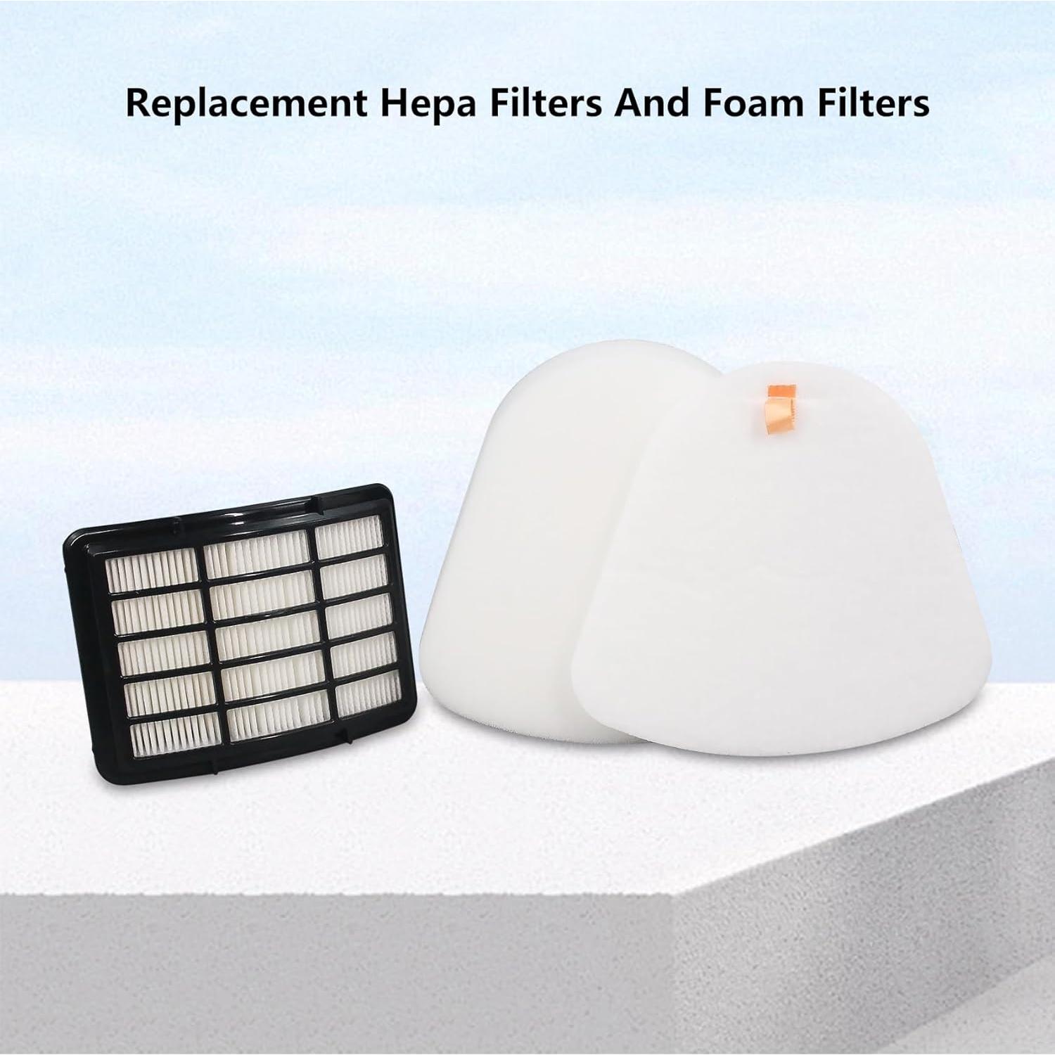 Filtro de Reemplazo Ymimi para Aspiradora Shark NV380 - 4 Espuma, 2 HEPA