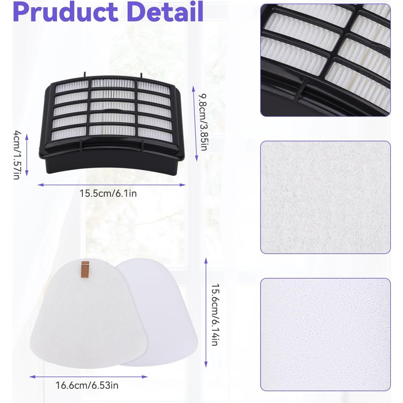 Filtros de Reemplazo Sgizoku para Aspiradora Shark NV350 - HEPA y Espuma