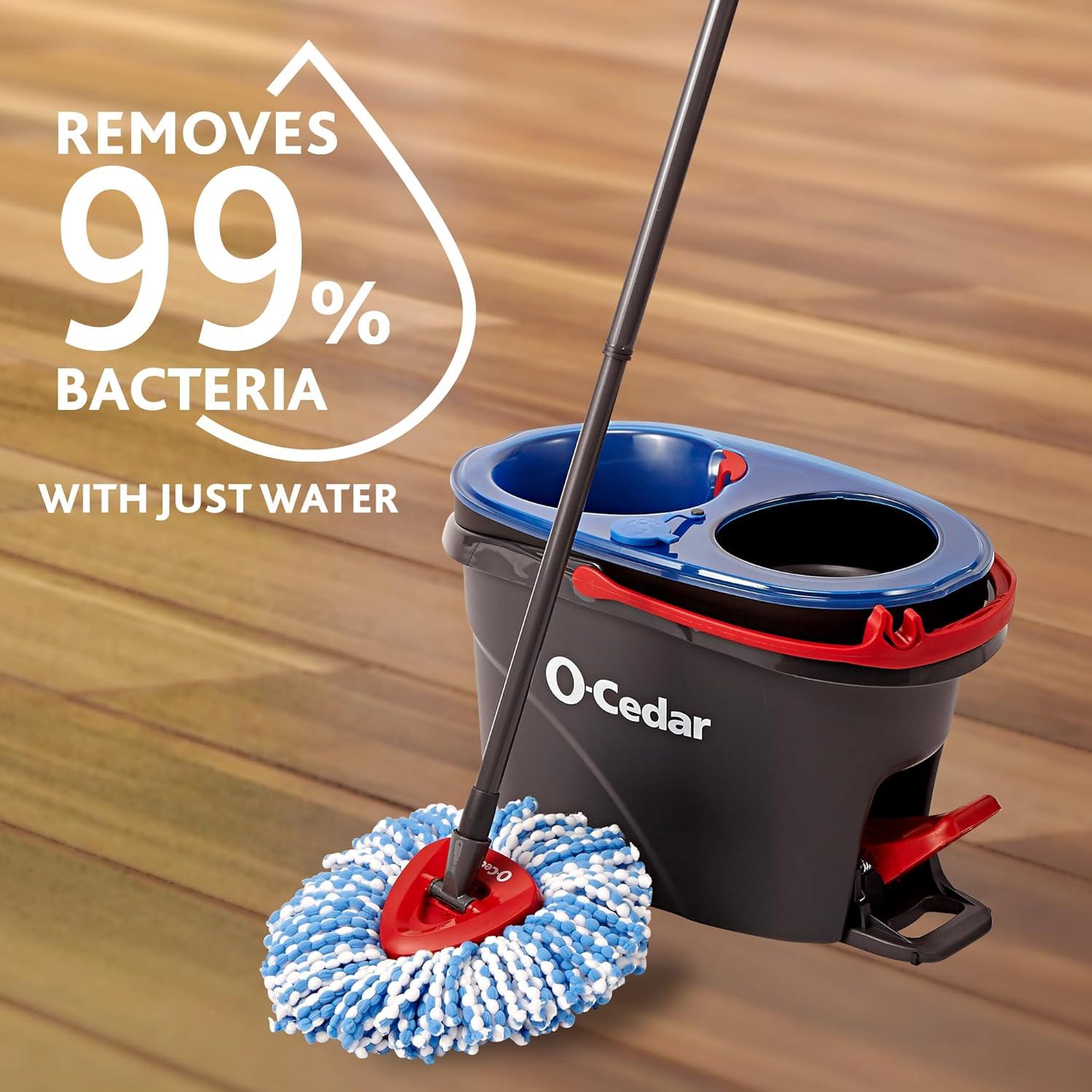Mopa Giratoria O-Cedar RinseClean + Cubo + 2 Recambios Extra