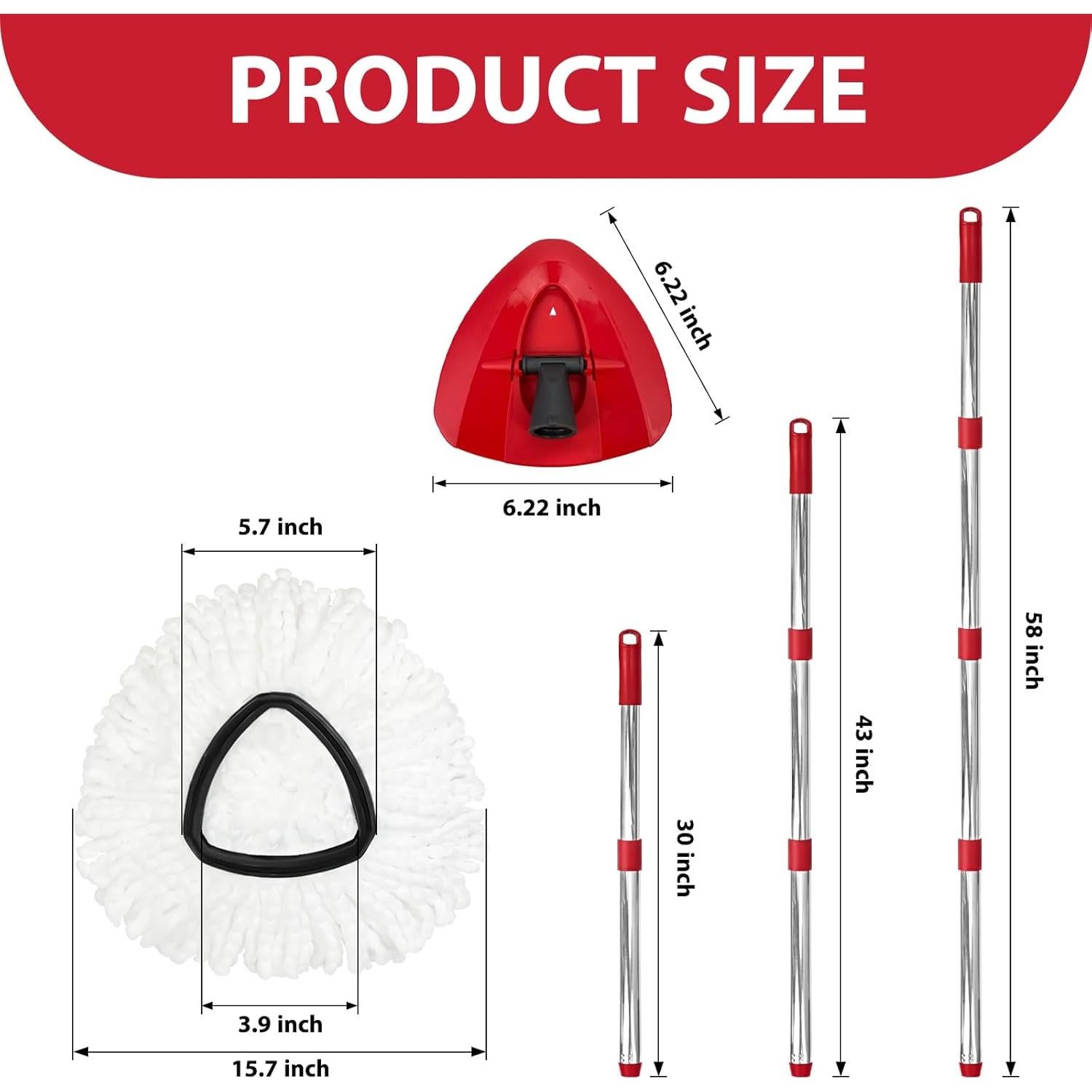 Juego de Reemplazo de Mopas Giratorias Nuorest para O-Cedar EasyWring