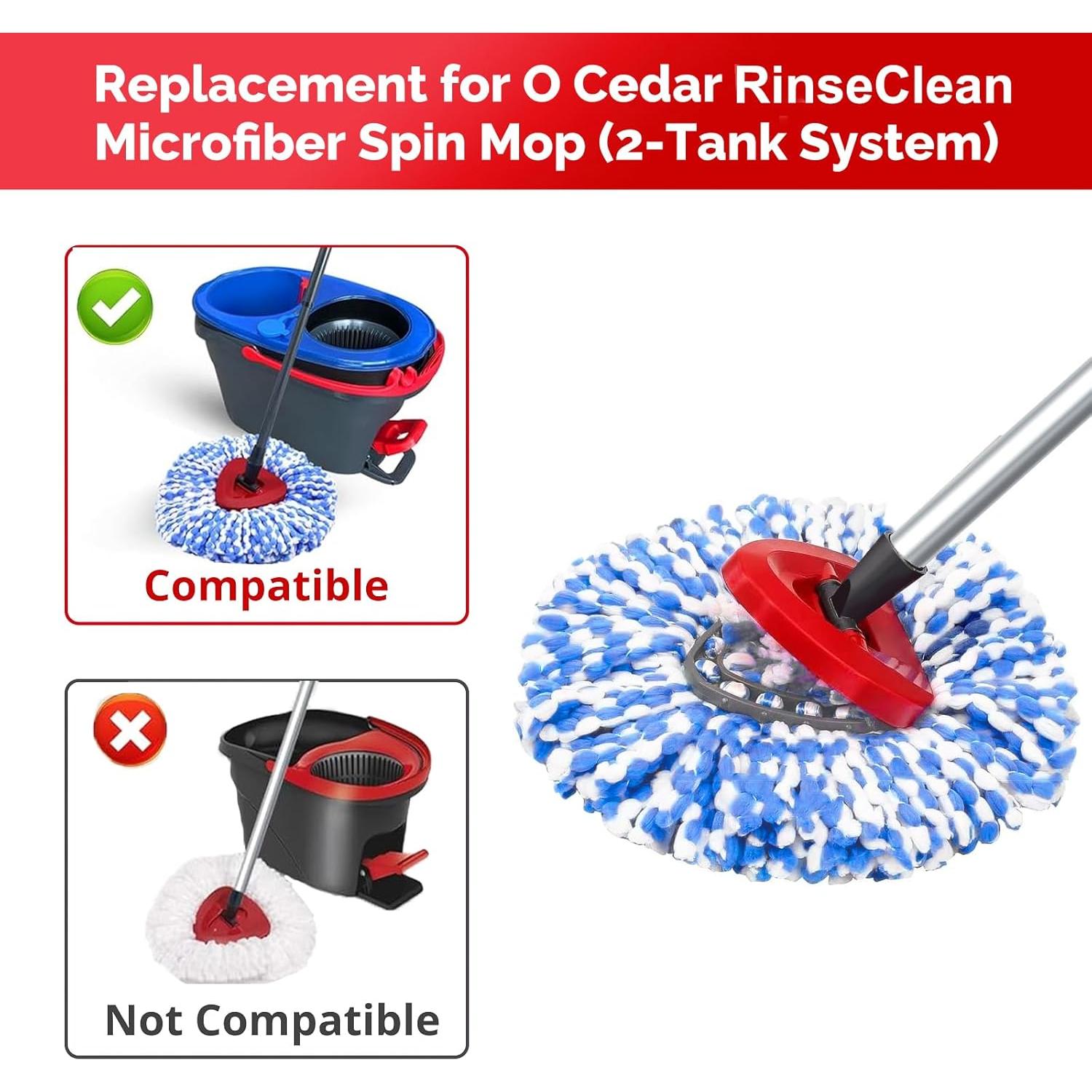 Cabezal de Repuesto O Cedar Spin Mop 2 Tanques Microfibra