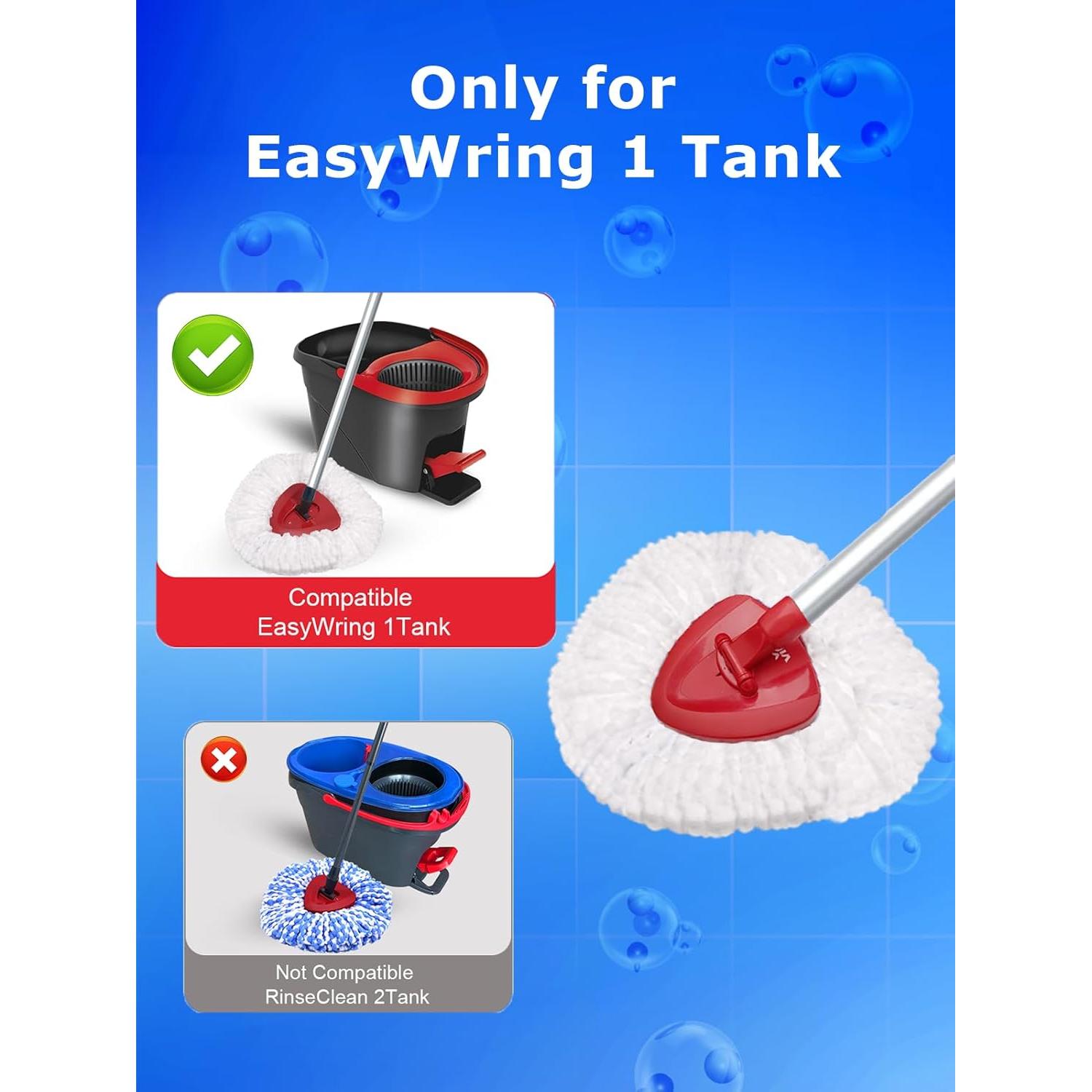 Kit de Reemplazo de Mopa O-Cedar EasyWring 1 Tanque - 4 Cabezas + Mango