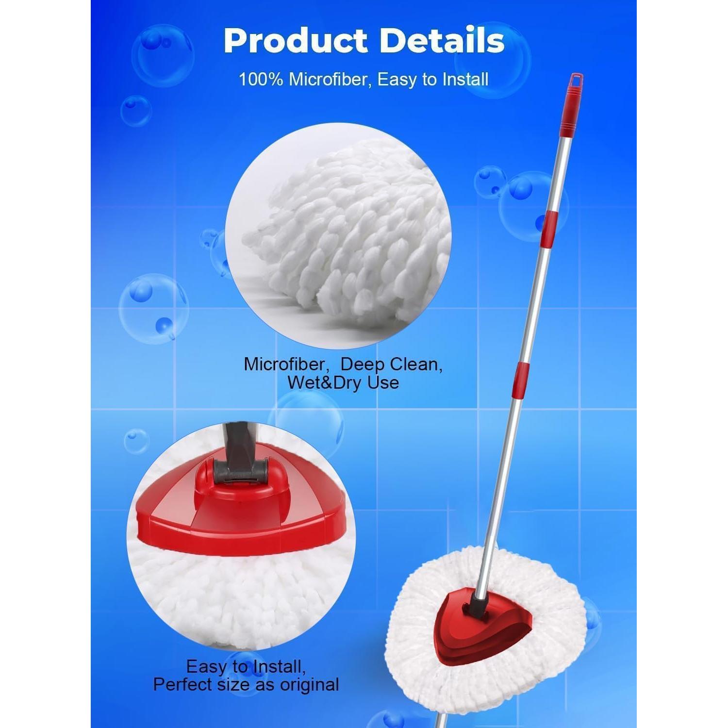 Kit de Reemplazo de Mopa O-Cedar EasyWring 1 Tanque - 4 Cabezas + Mango