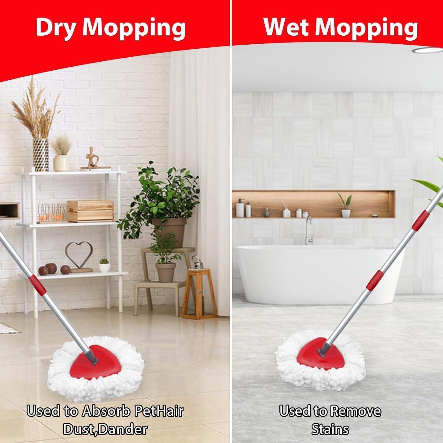 Cabezal de Repuesto Mop Giratorio Bublador con 2 Recargas Microfibra