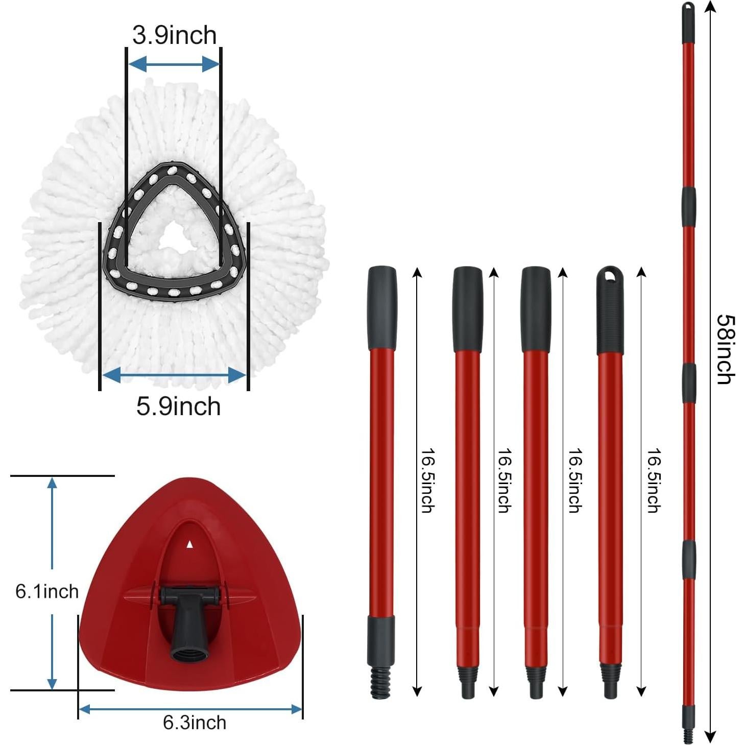 Juego de Repuesto Mop O Cedar EasyWring - Mango Hierro 76-147 cm