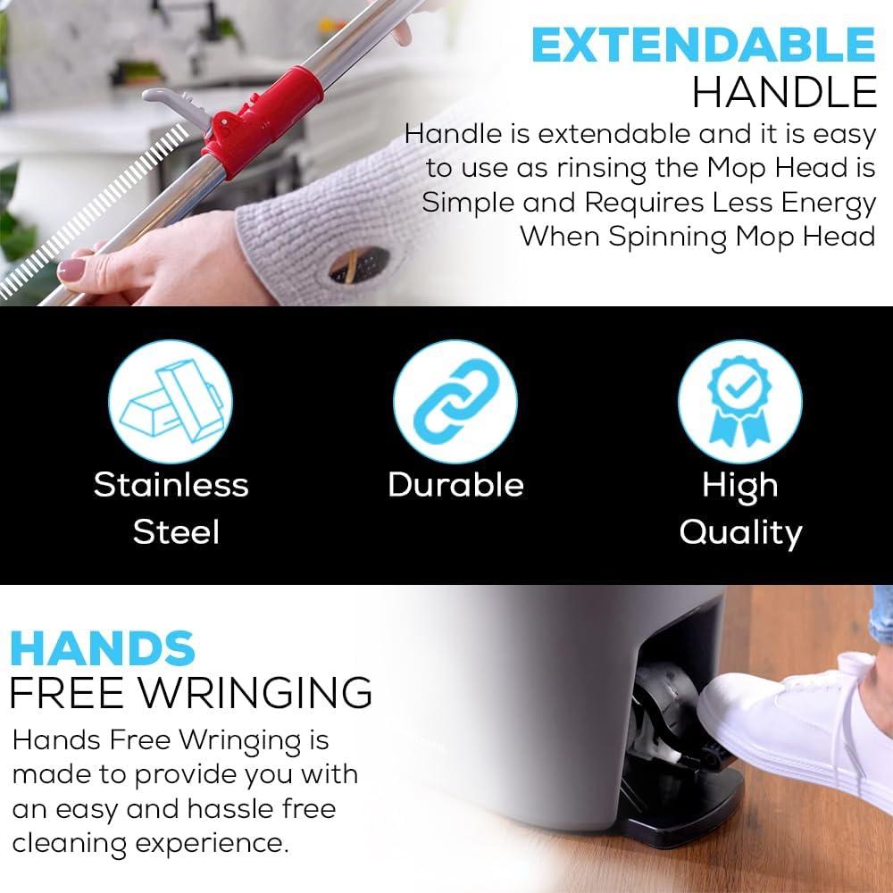 Sistema de Limpieza Mop Giratorio Simpli-Magic 79349 con 3 Cabezas