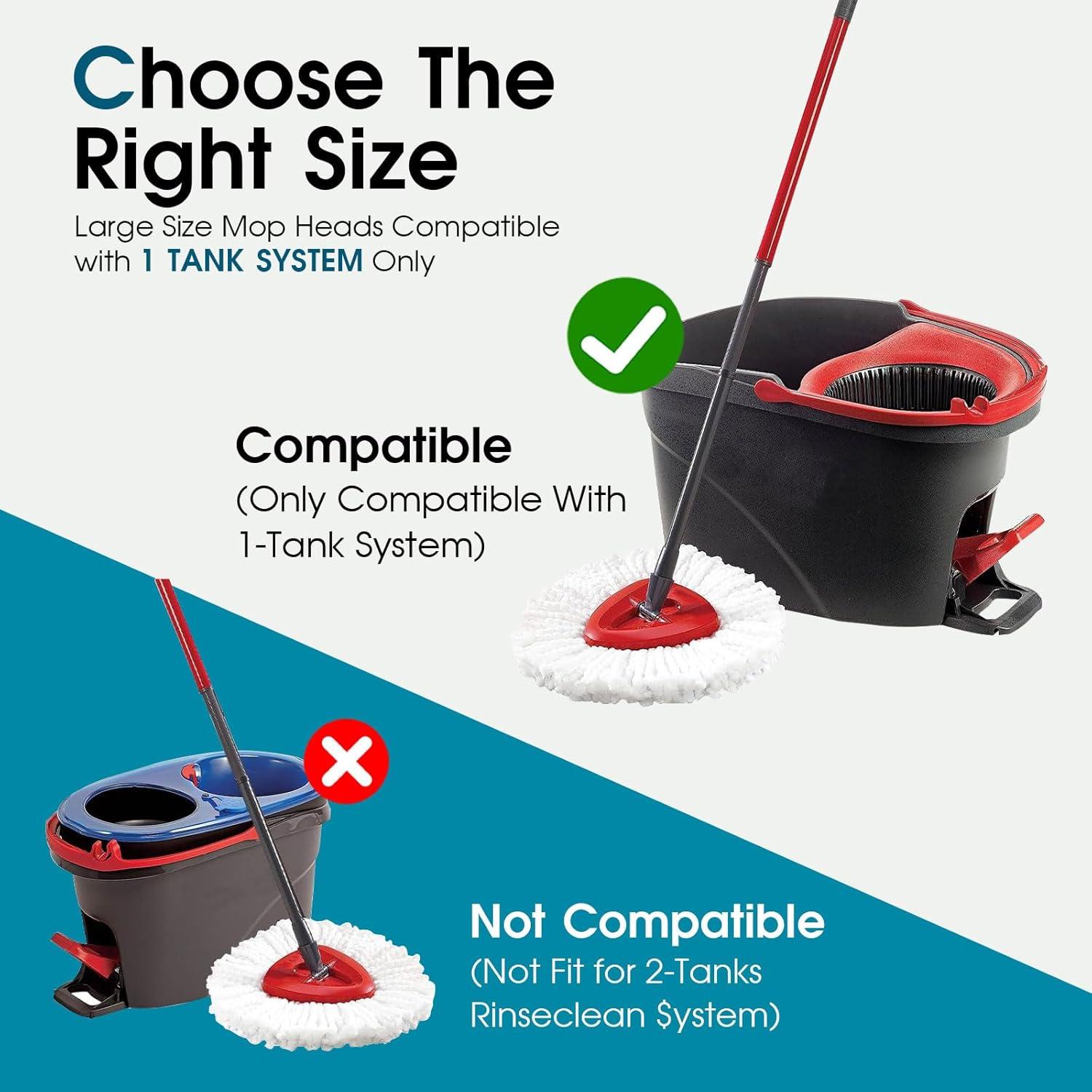 Cabezas de Reemplazo para Mop Giratorio EPSUNORISE 4 Pack Microfibra