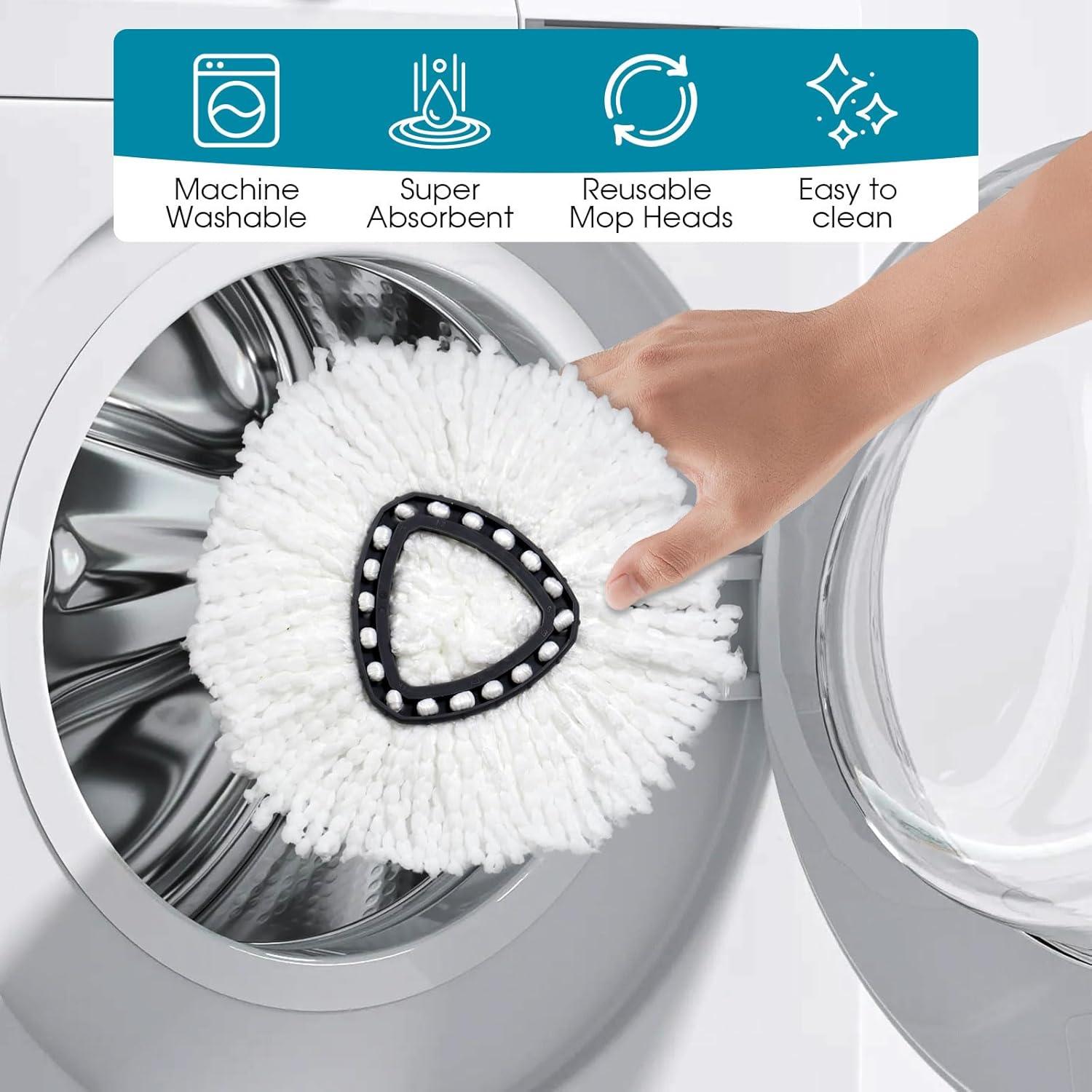 Cabezas de Reemplazo para Mop Giratorio EPSUNORISE 4 Pack Microfibra