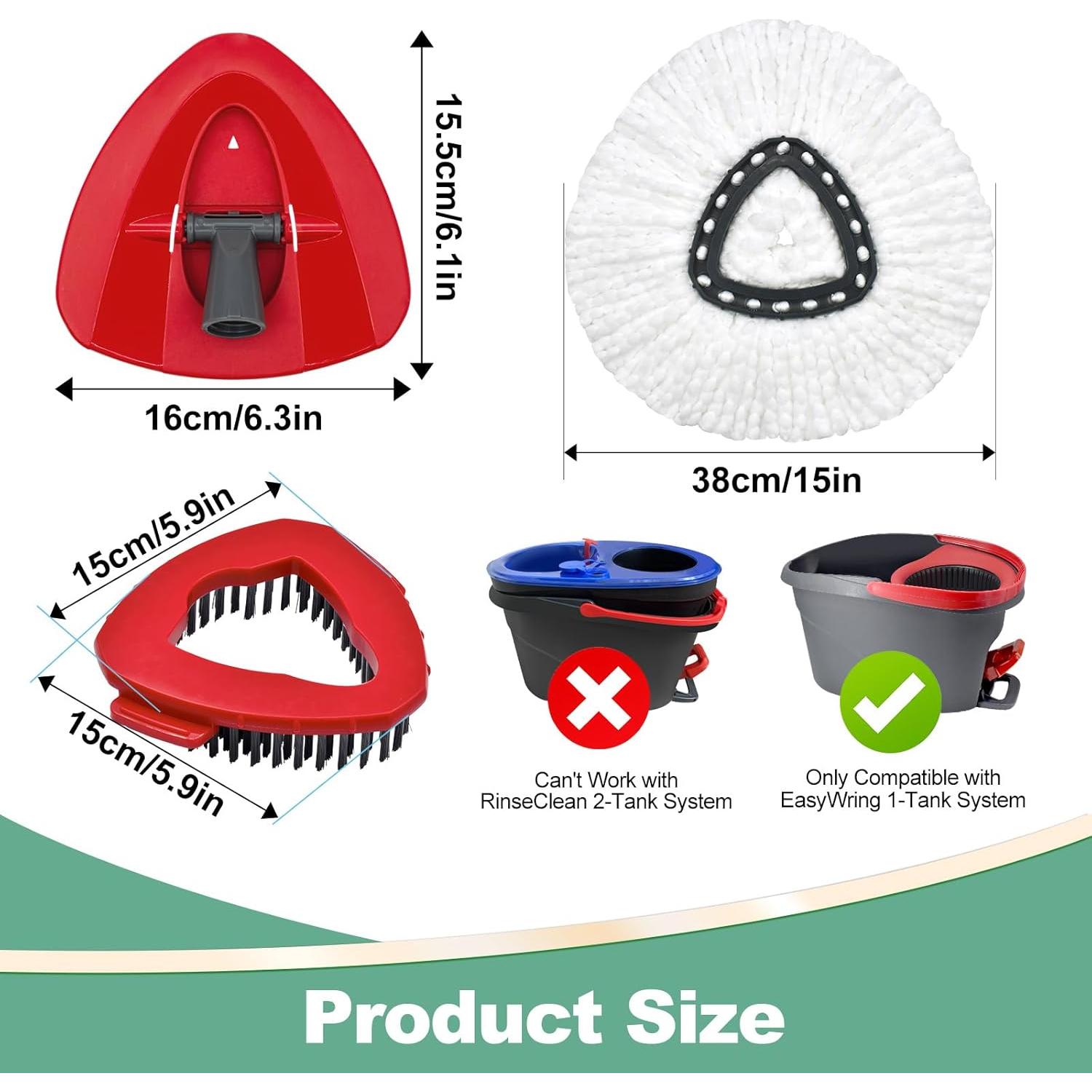 Reemplazo Cabezas de Mop Microfibra O-Cedar 3 Piezas + Cepillo