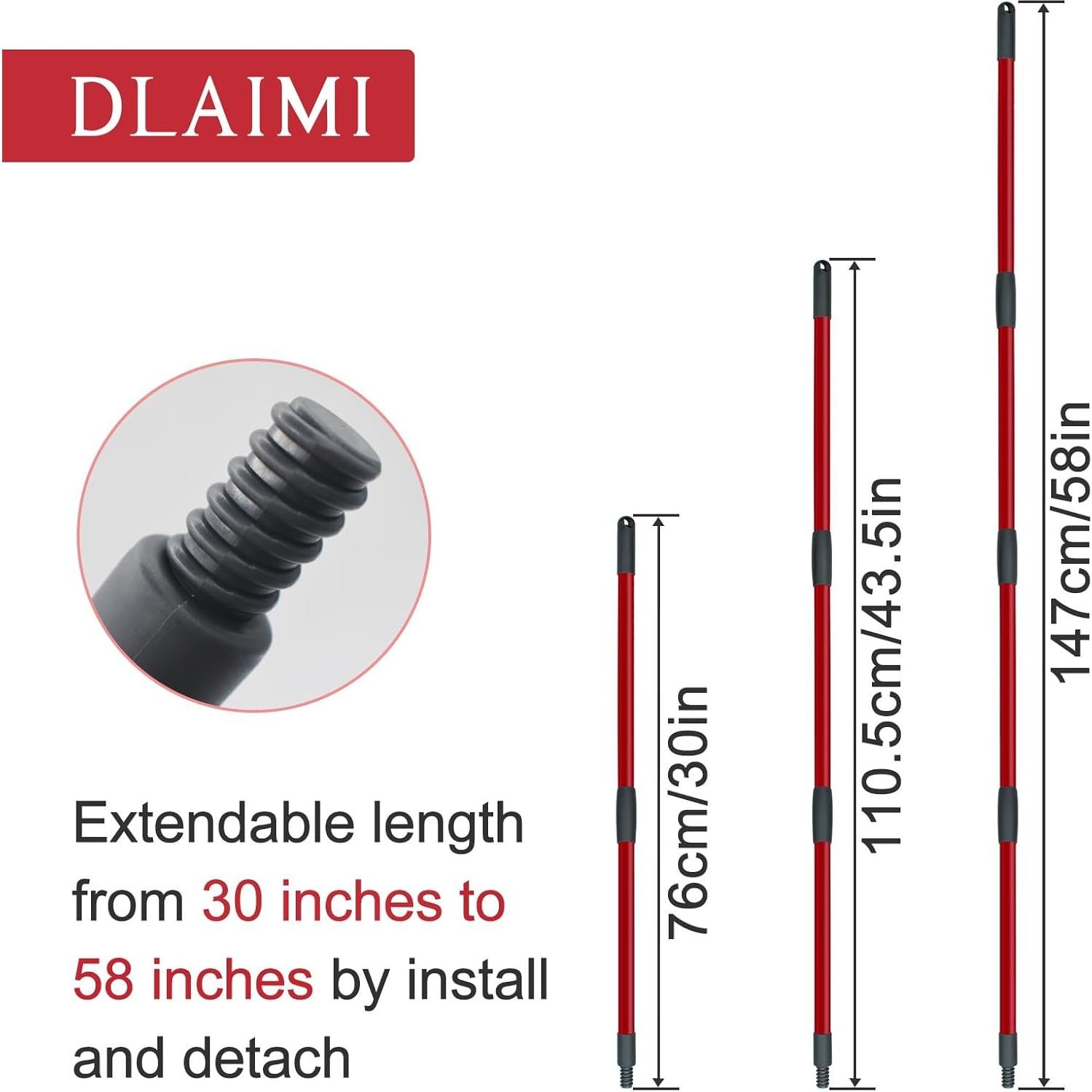 Mango de Mop Giratorio Ocedar DLAIMI Ajustable 76.2-147.3 cm