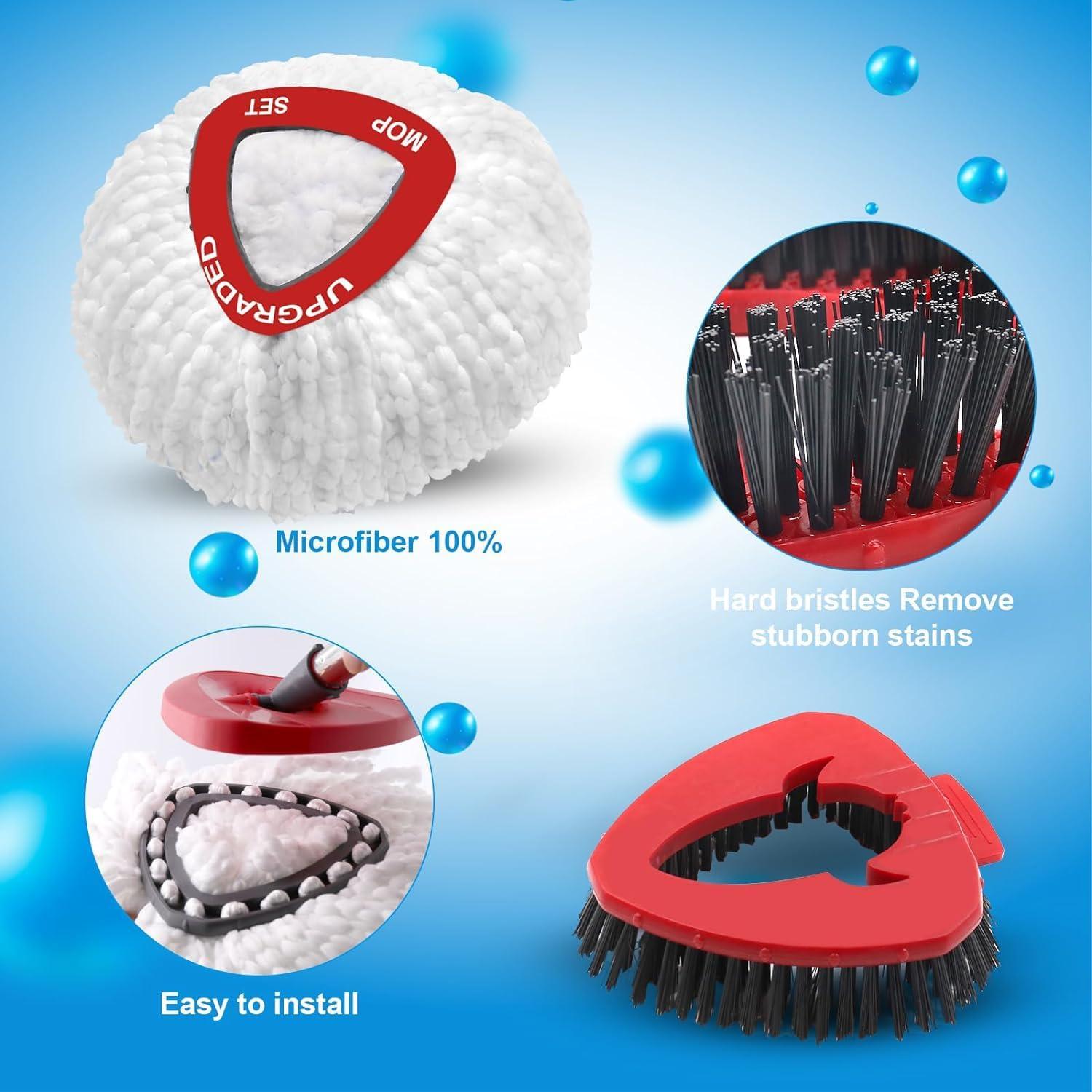 Cabezal de Repuesto Mop Giratorio WAKAYOYO 2 Recargas Microfibra