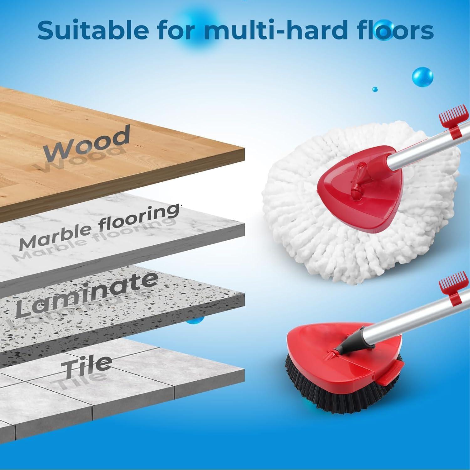 Cabezal de Repuesto Mop Giratorio WAKAYOYO 2 Recargas Microfibra