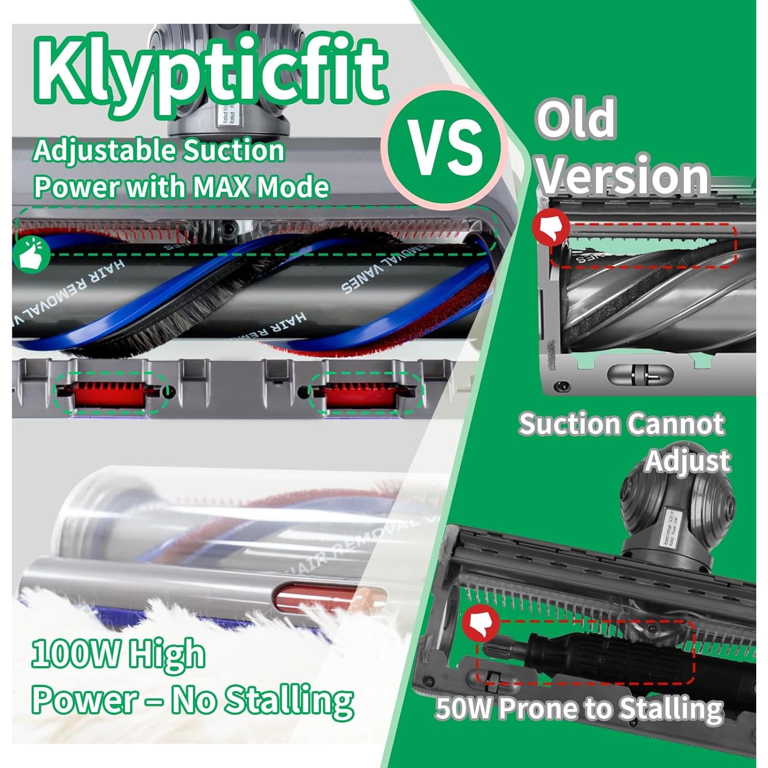 Cabezal de limpieza Klypticfit para Dyson V10 V11 V15 27 cm