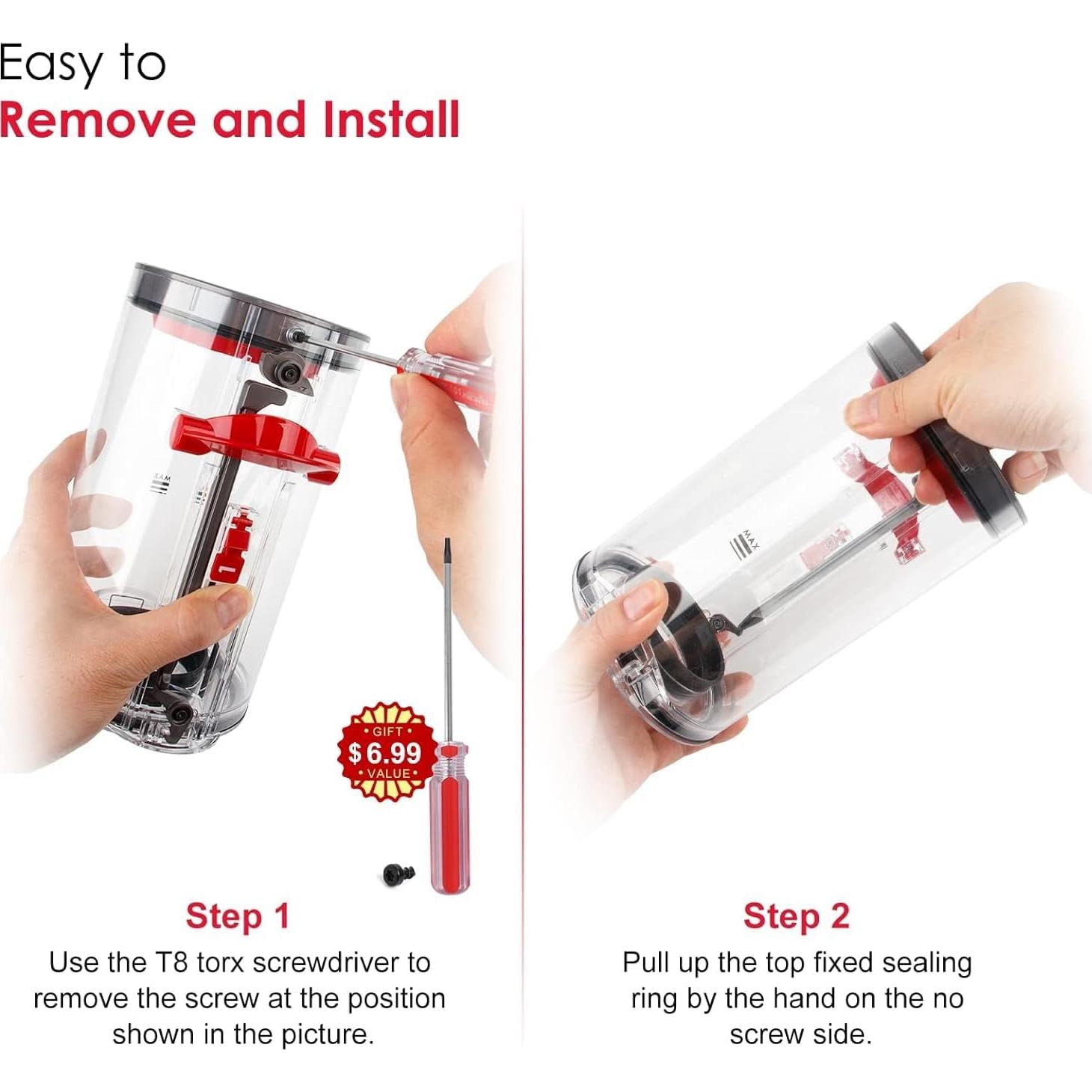 Anillo de Sellado para Cubo de Polvo Dyson V11 V15 SV14 SV15 SV22