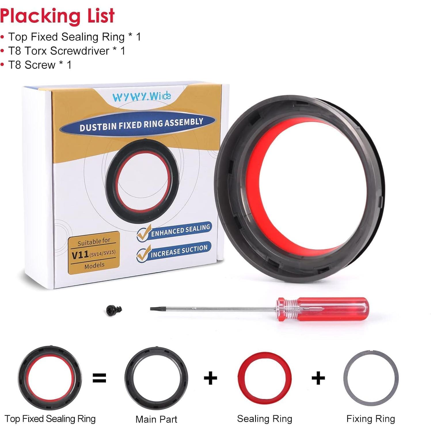 Anillo de Sellado para Cubo de Polvo Dyson V11 V15 SV14 SV15 SV22