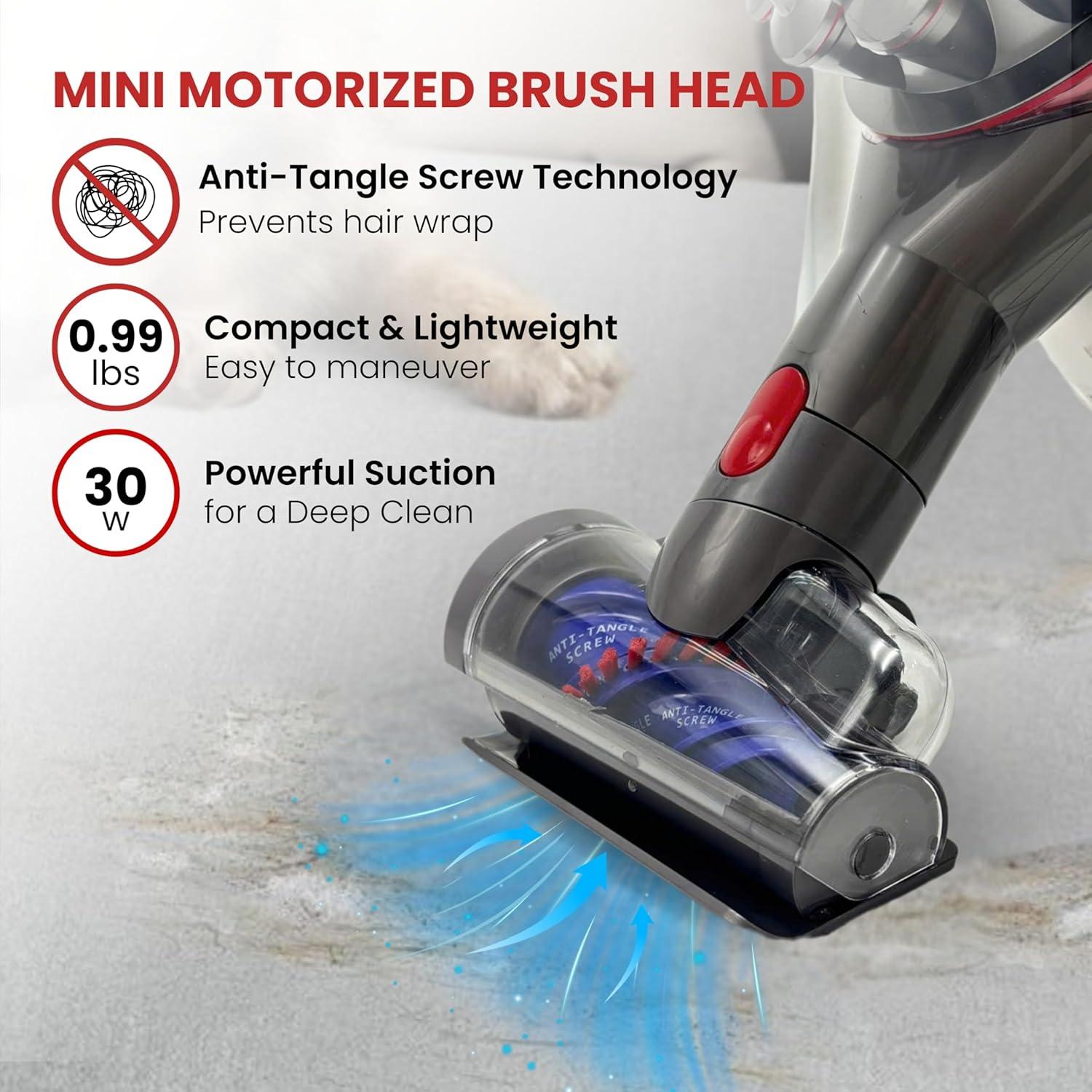 Cabezal Mini Motorizado VACEXT para Aspiradoras Dyson V7 V8 V10 V11 V15