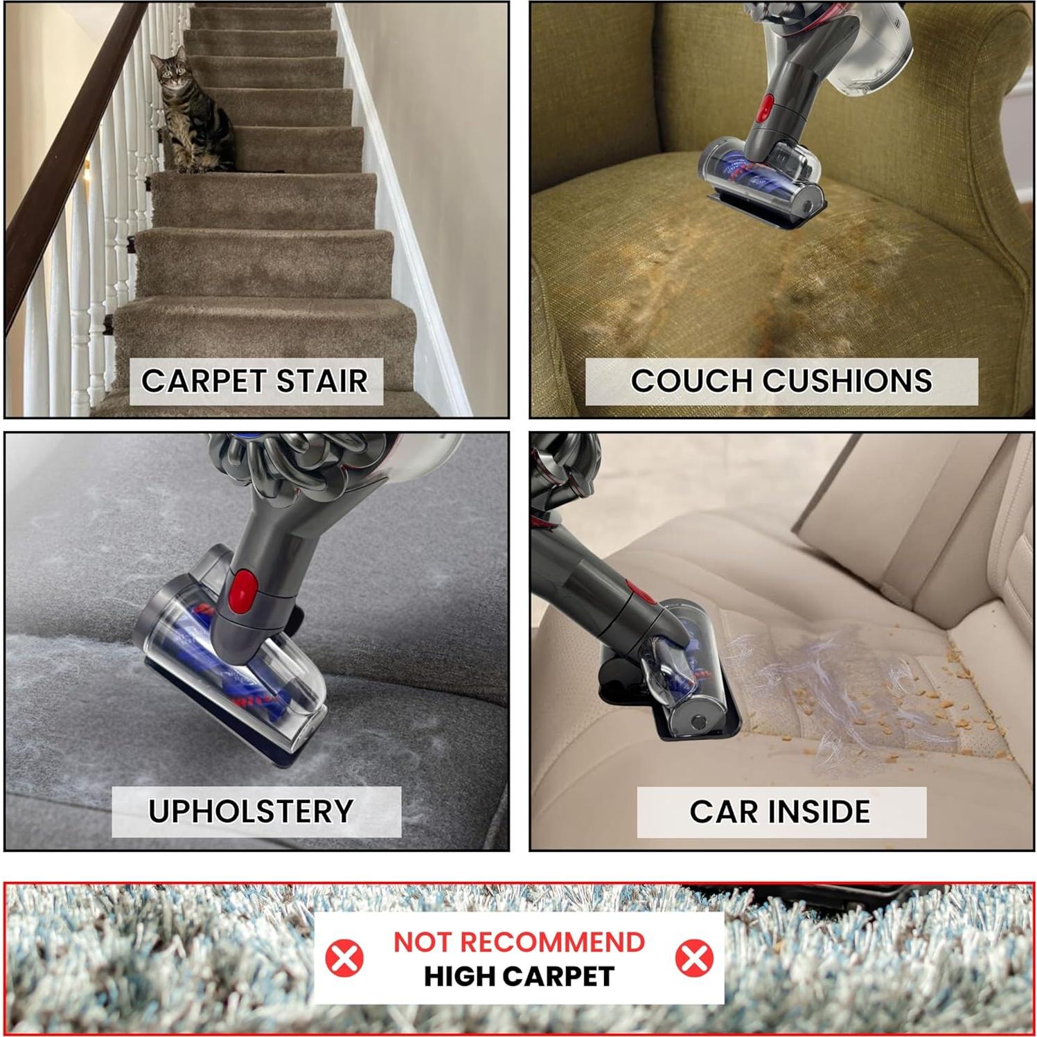 Cabezal Mini Motorizado VACEXT para Aspiradoras Dyson V7 V8 V10 V11 V15