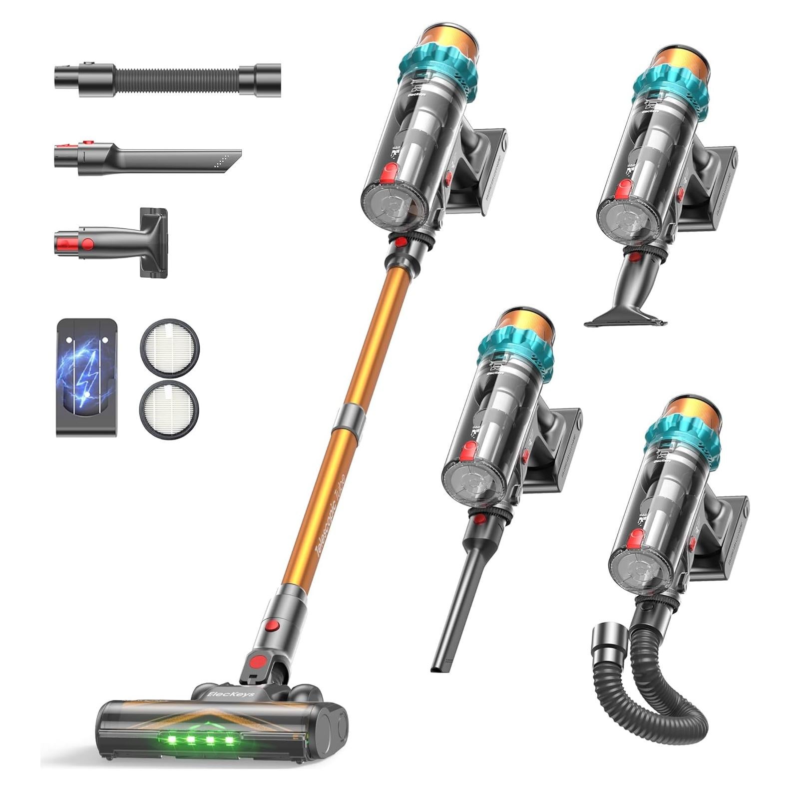 Aspiradora Inalámbrica ElecKeys K10 580W 48kPa 65Min Oro