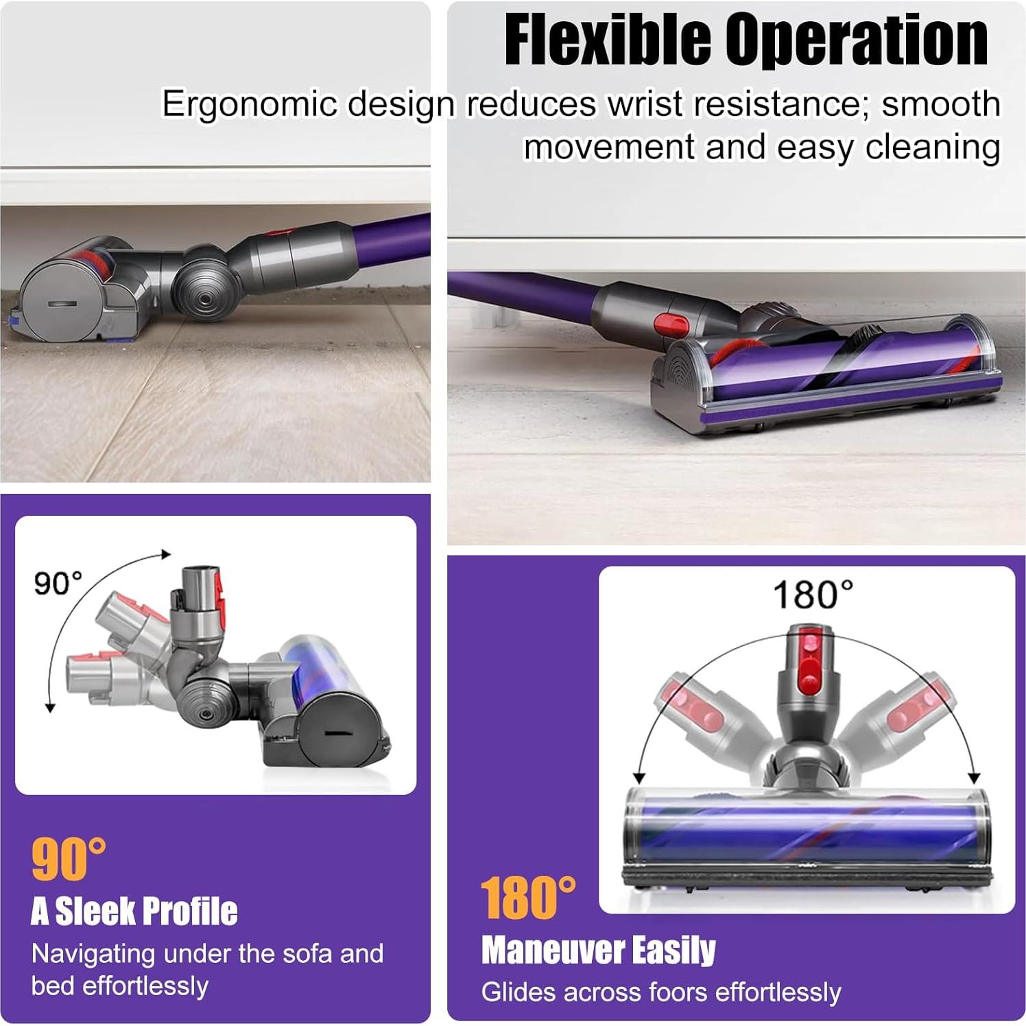 Cabezal de Limpieza de Transmisión Directa Odashen para Dyson V7 V8 V10 V11 V15
