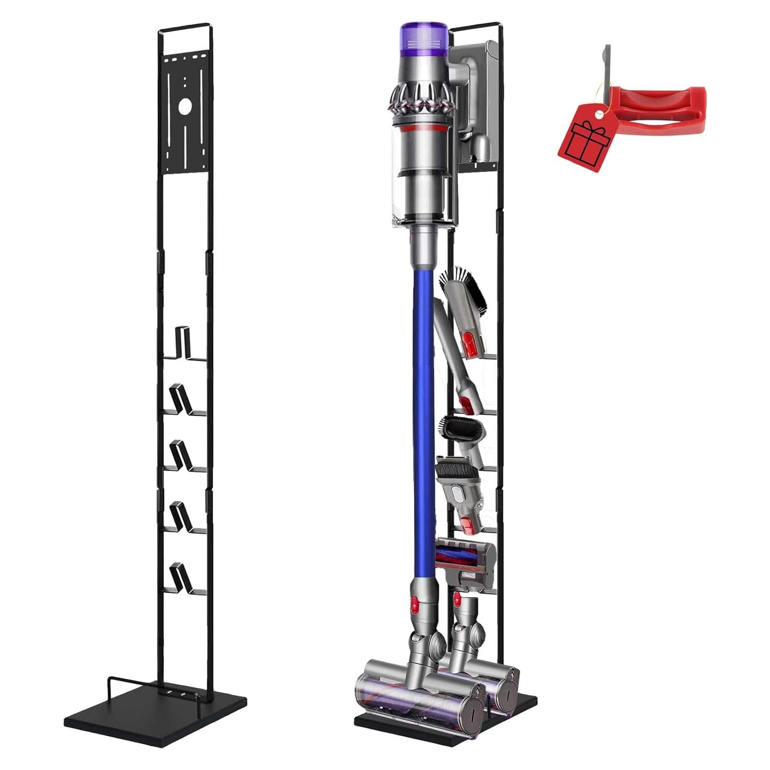 Soporte de Aspiradora Lasvea para Dyson V6 V7 V8 V10 V11 V12 V15 - Metal con Base Pesada y 5 Ganchos