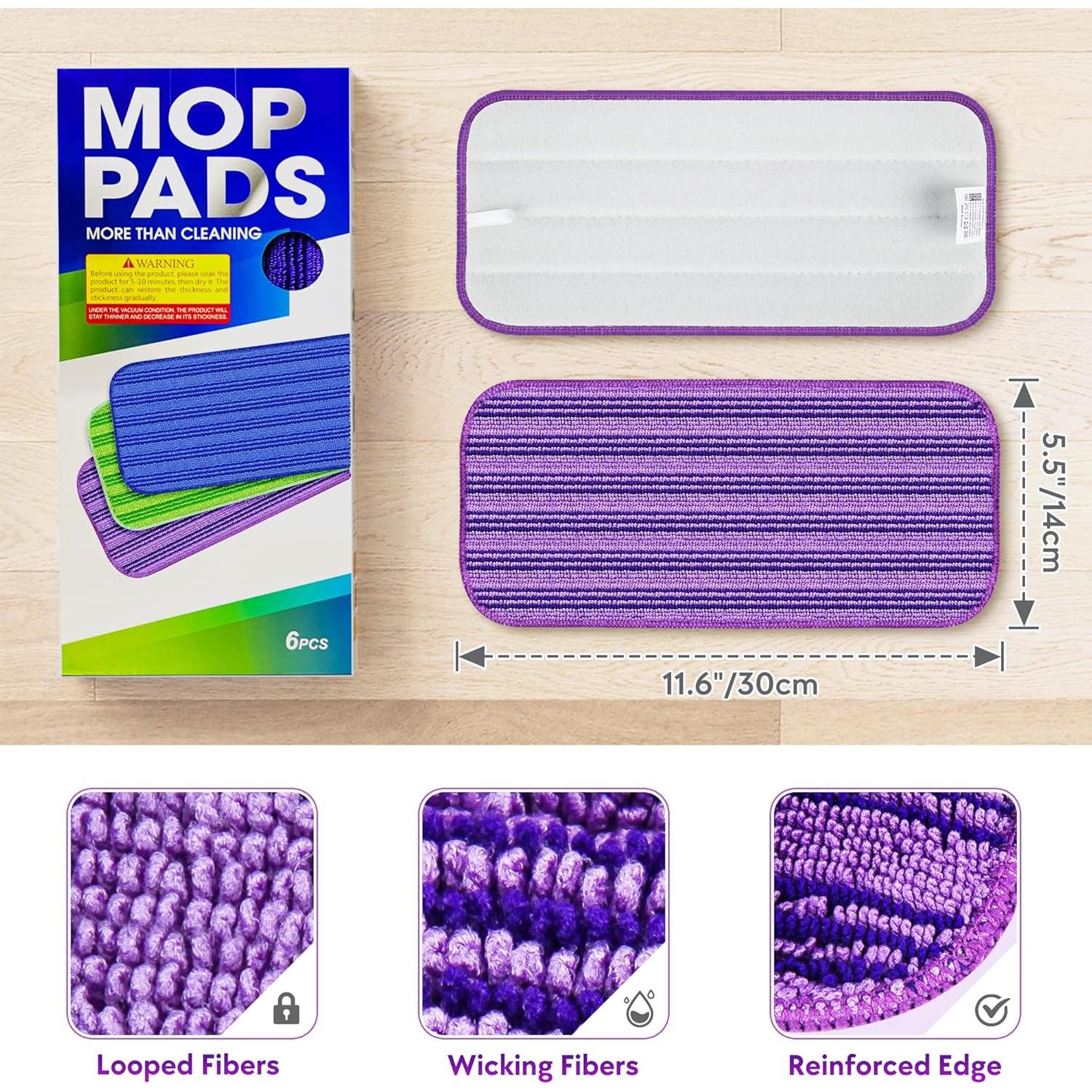 Paquete de 6 Paños de Mopa Reutilizables Papclean para Swiffer