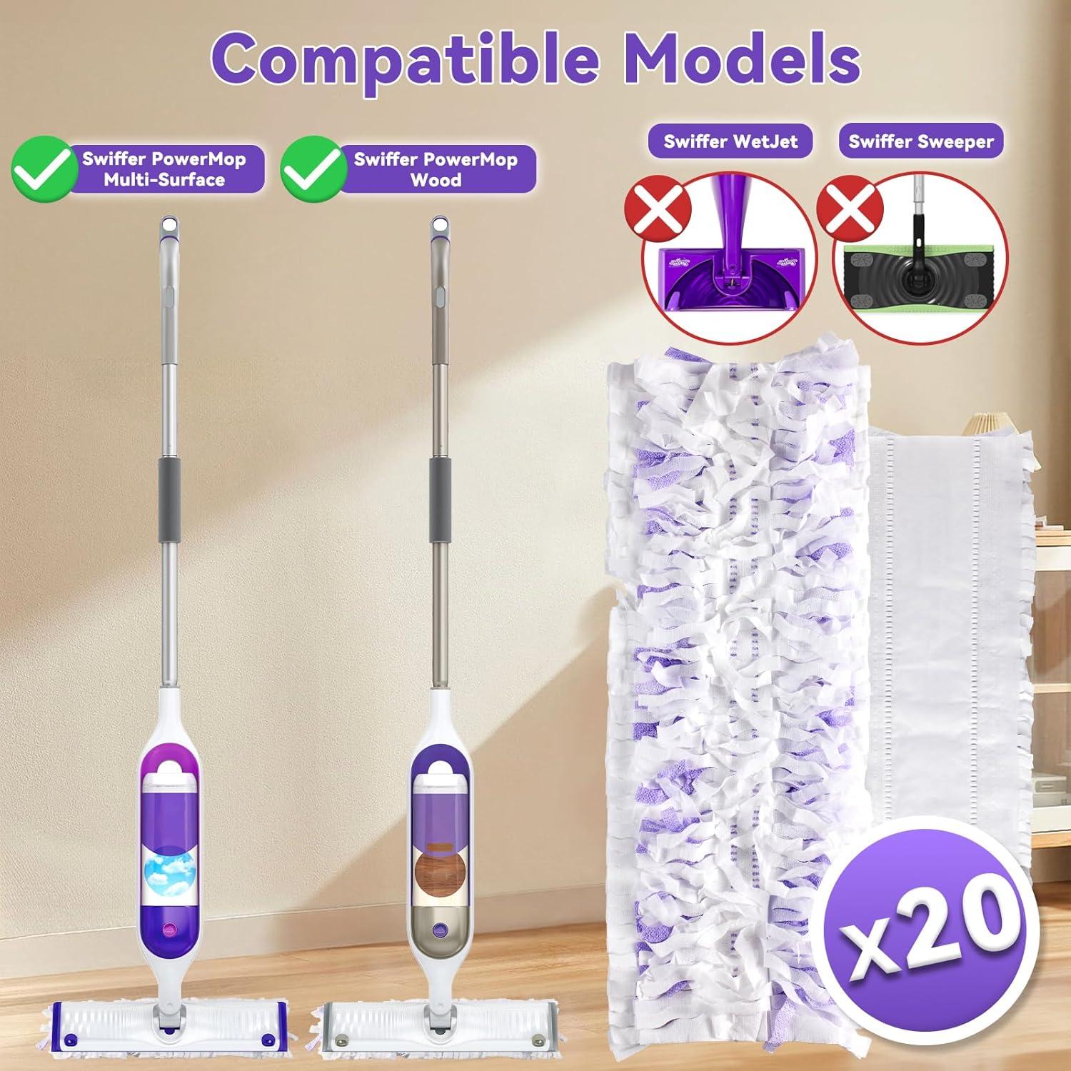 20 Almohadillas de Repuesto Swiffer Power Mop - Alta Absorción