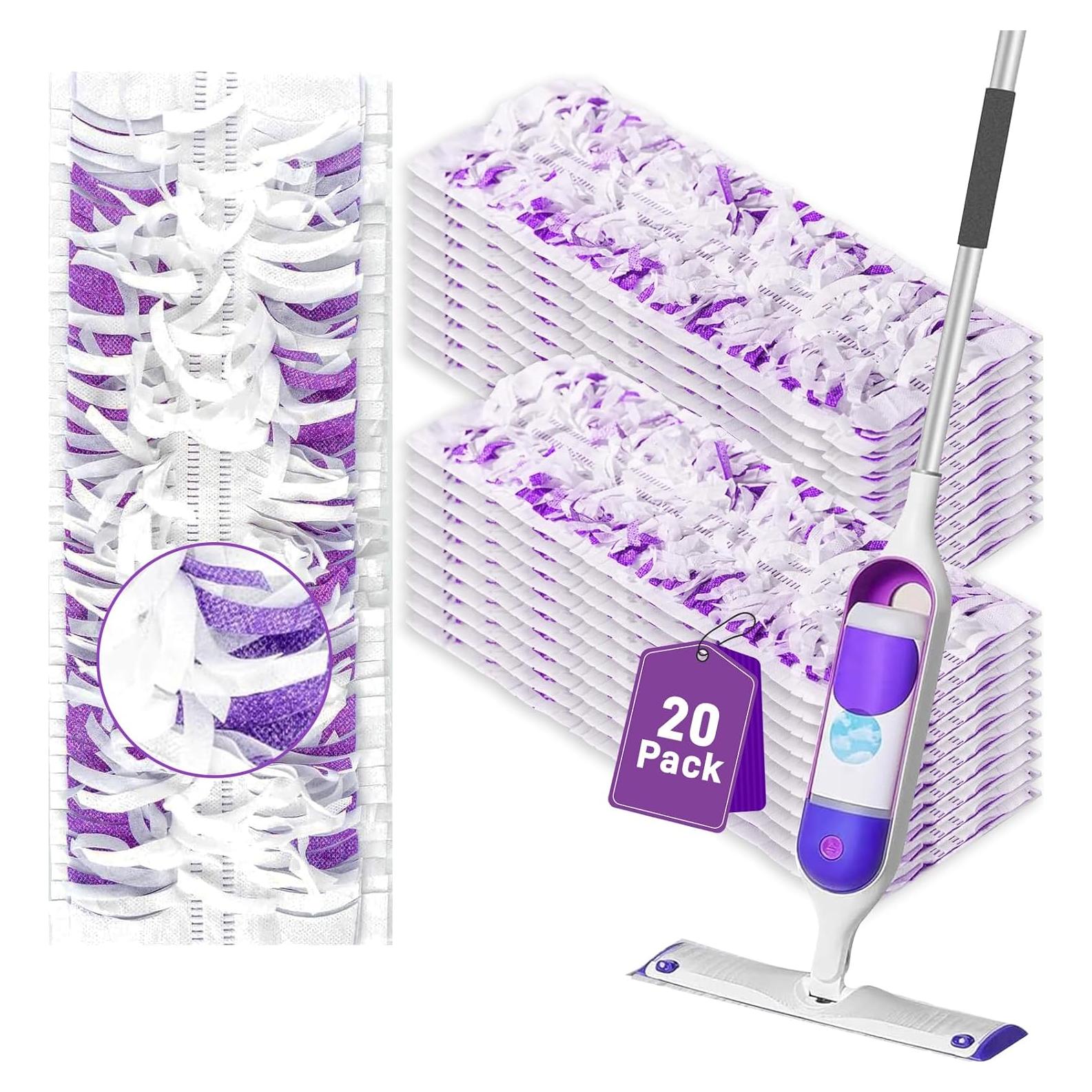 20 Almohadillas Desechables Microfibra PoTiCota para Trapeador