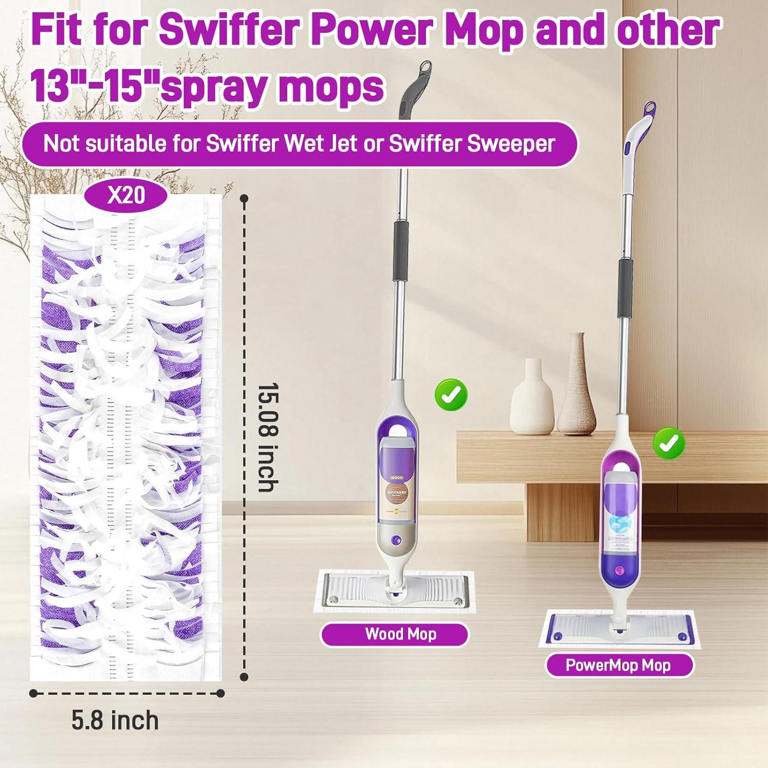 20 Almohadillas Desechables Microfibra PoTiCota para Trapeador