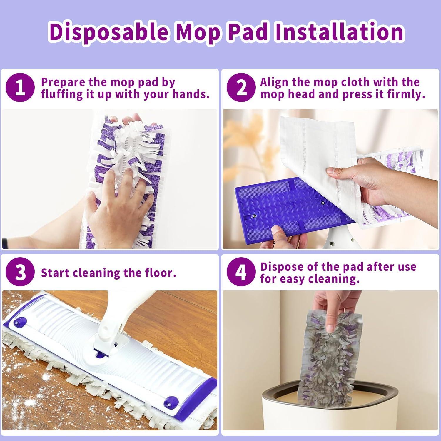 12 Almohadillas Desechables para Mopa Swiffer Power Mop 38x14cm