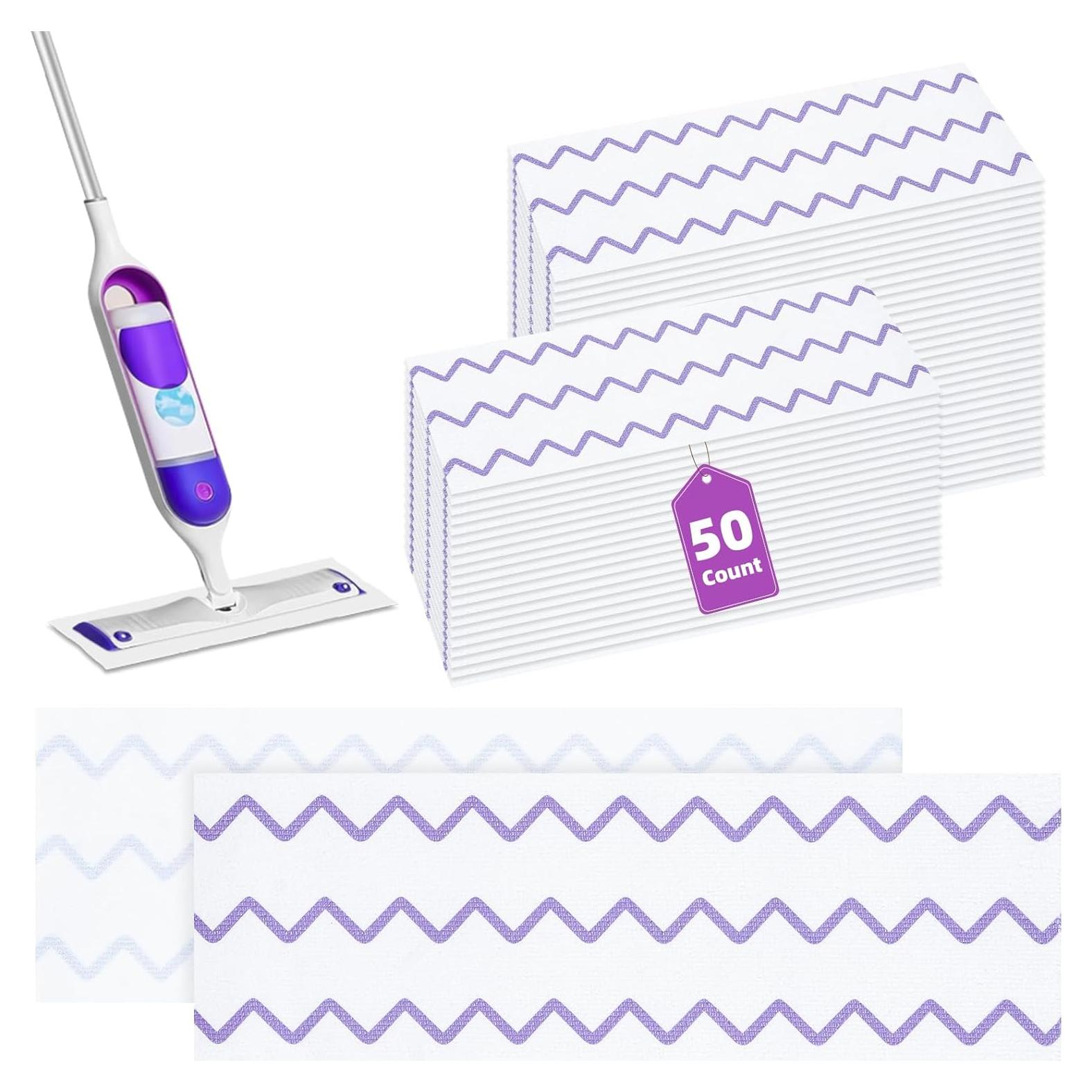 50 Almohadillas de Microfibra Nicemiya para Mopas Swiffer 36.83x12.7cm